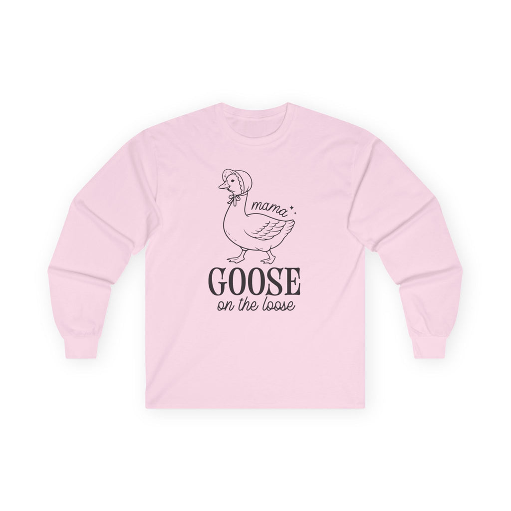 Mama Goose on the Loose Cotton Long Sleeve Tee