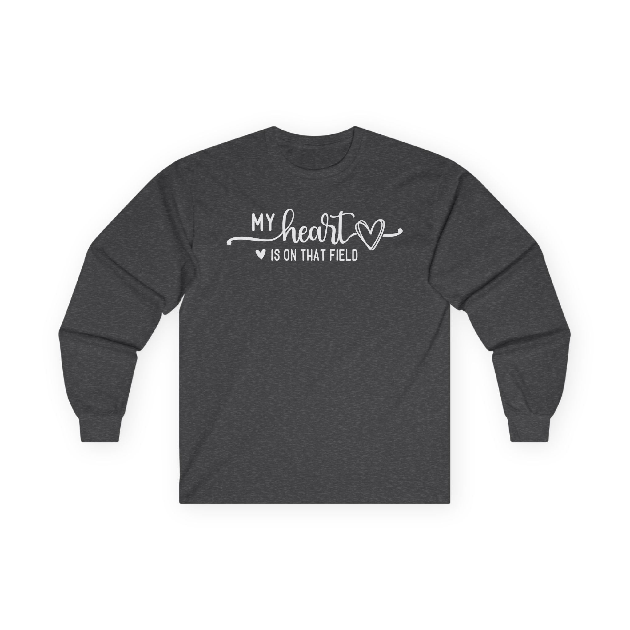 My Heart is on that Field Cotton Long Sleeve Tee