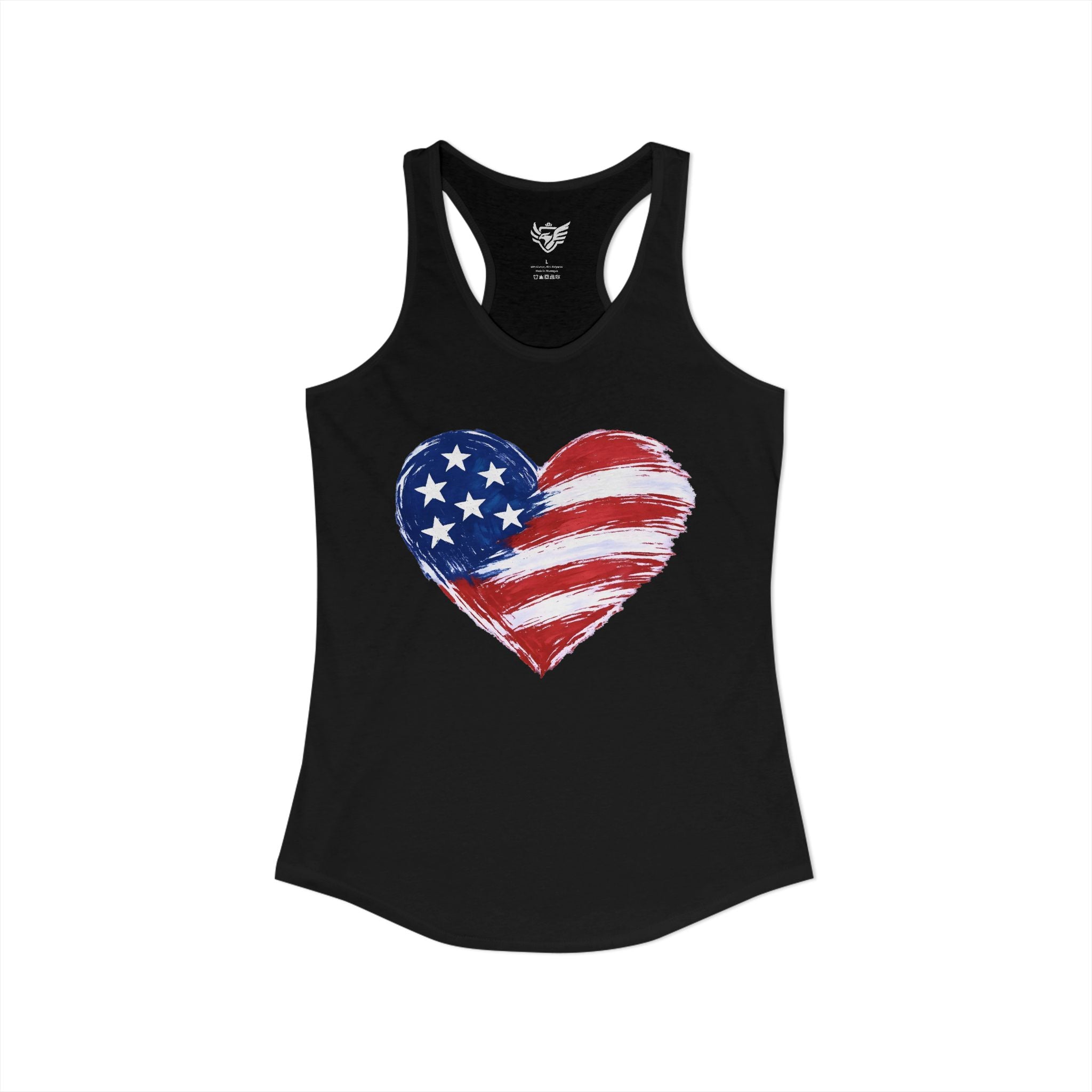 Heart Flag Ideal Racerback Tank