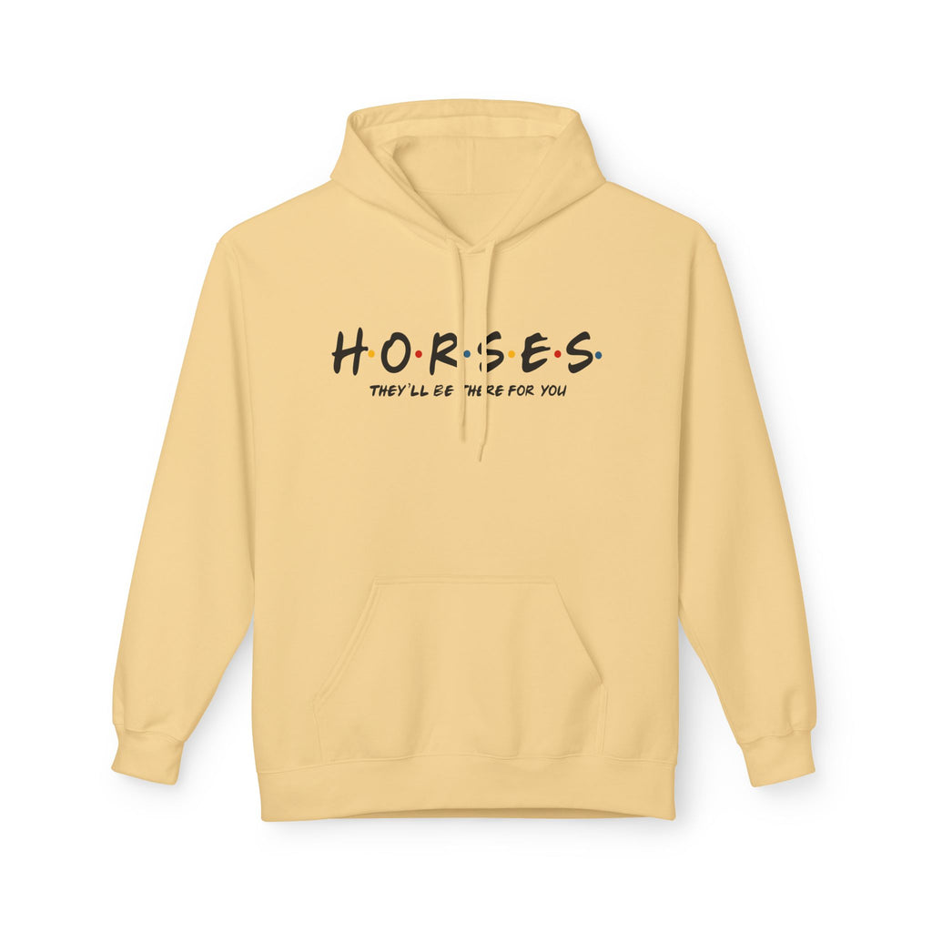 Horses, Friends Theme Midweight Softstyle Fleece Hoodie
