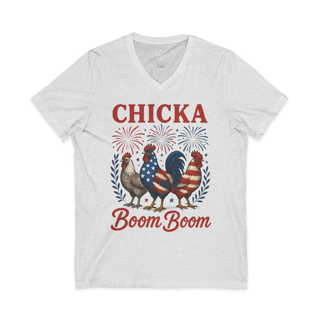 Chicka Boom Boom Jersey Short Sleeve V-Neck Tee