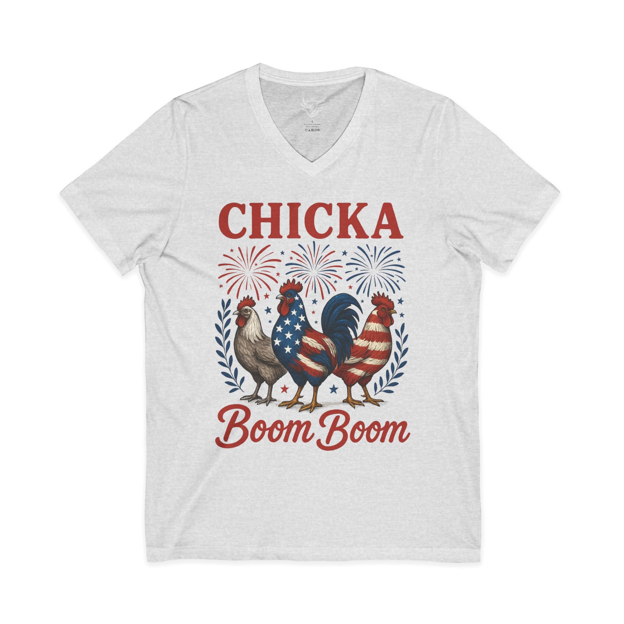 Chicka Boom Boom Jersey Short Sleeve V-Neck Tee