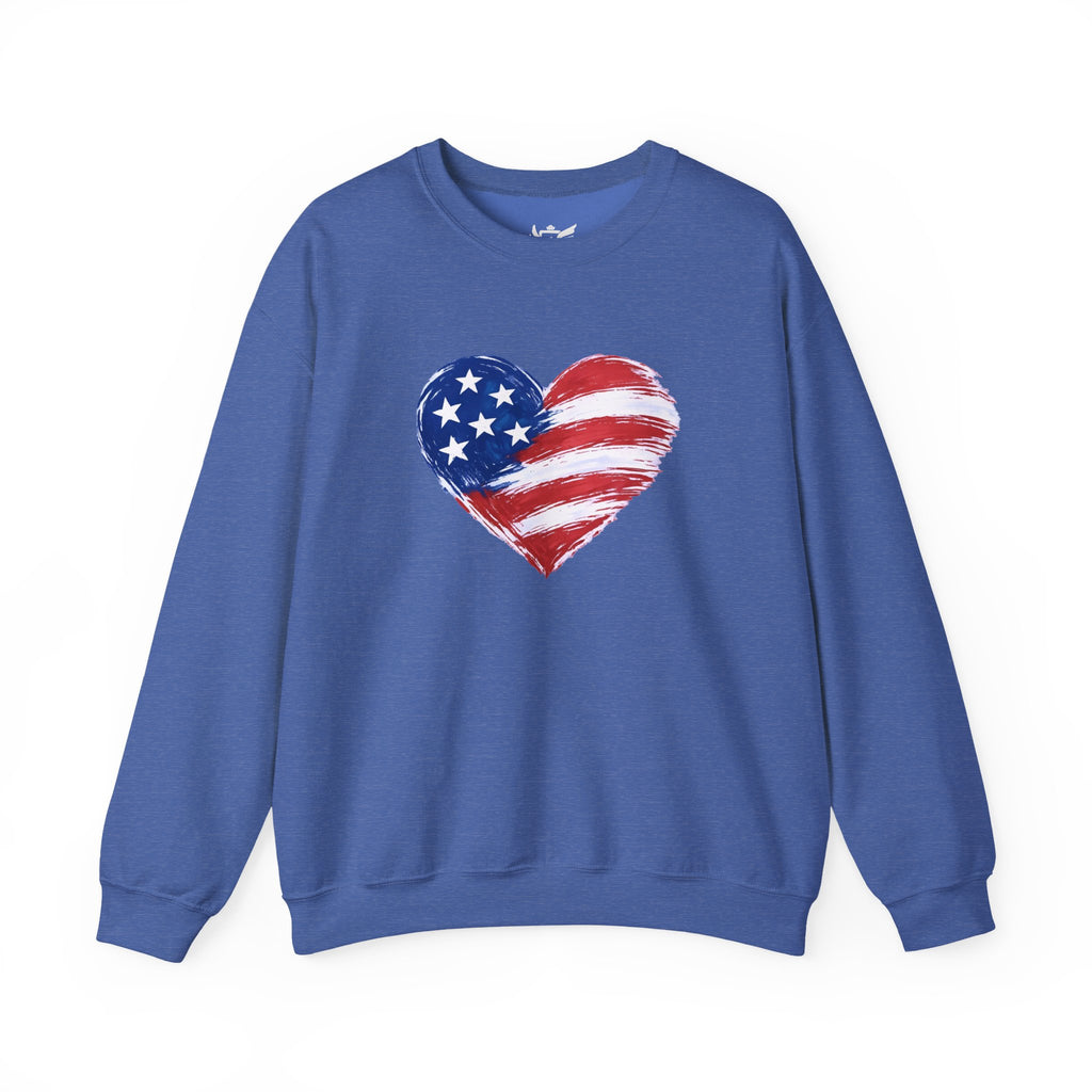 Heart Flag Heavy Blend™ Crewneck Sweatshirt