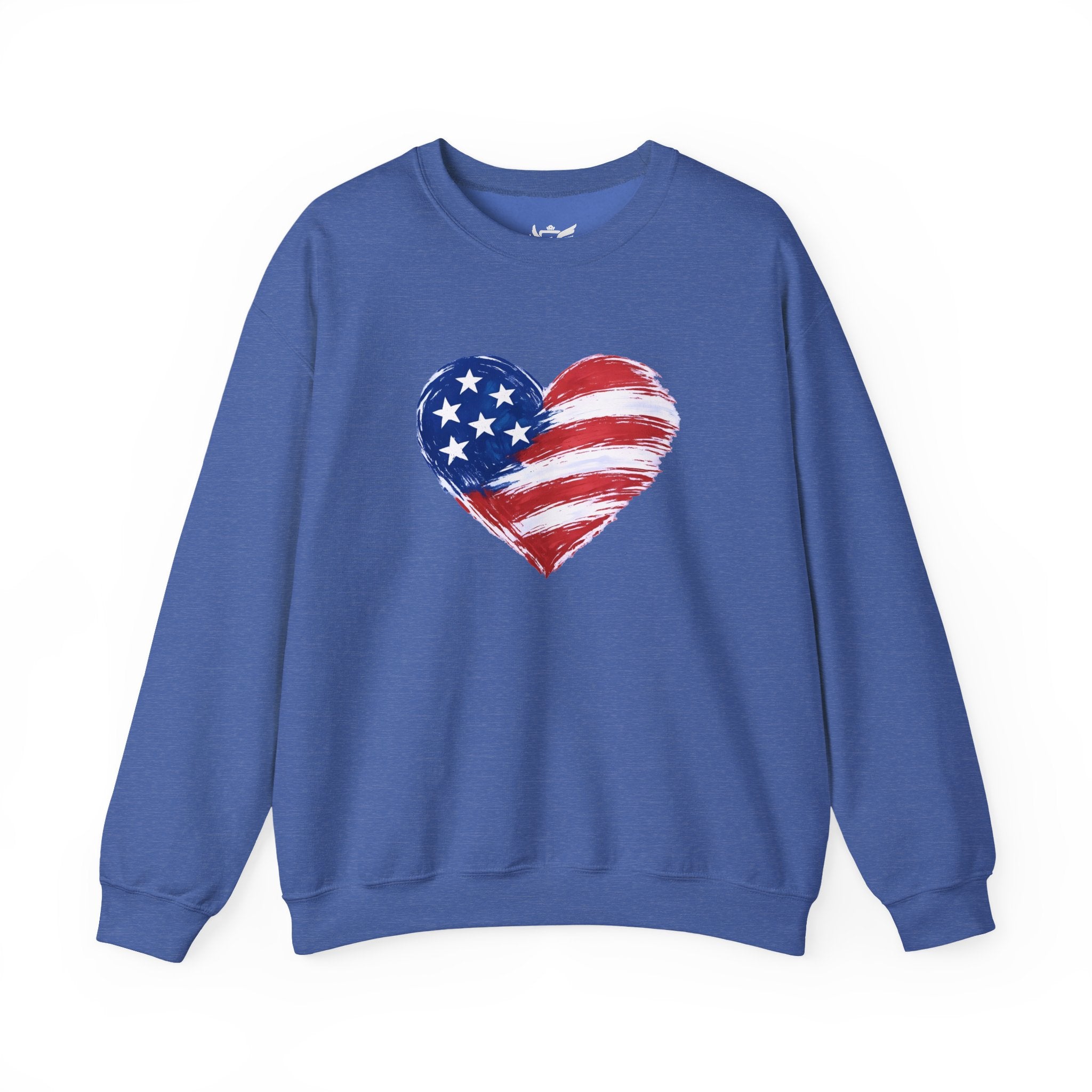 Heart Flag Heavy Blend™ Crewneck Sweatshirt