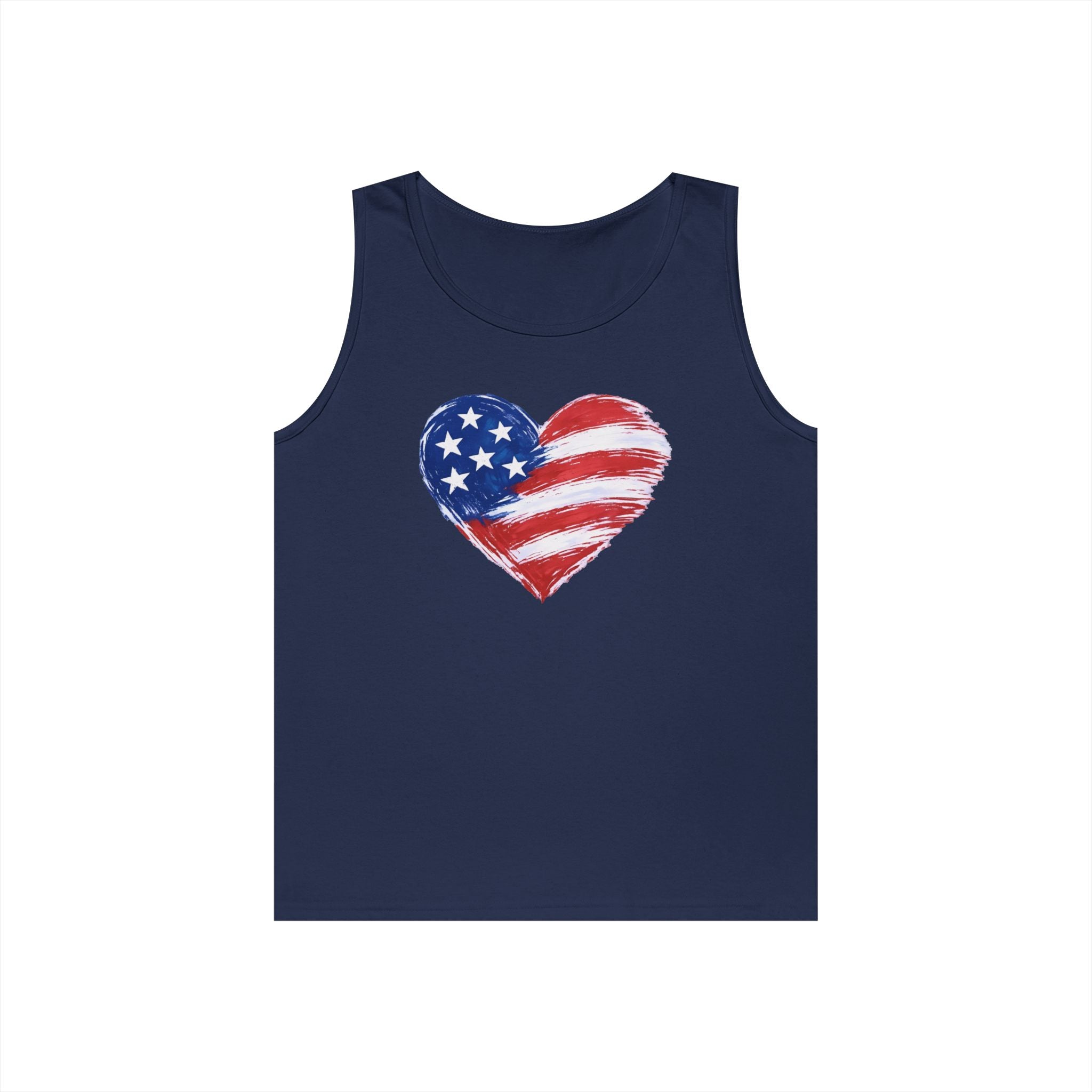 Heart Flag Heavy Cotton Tank Top