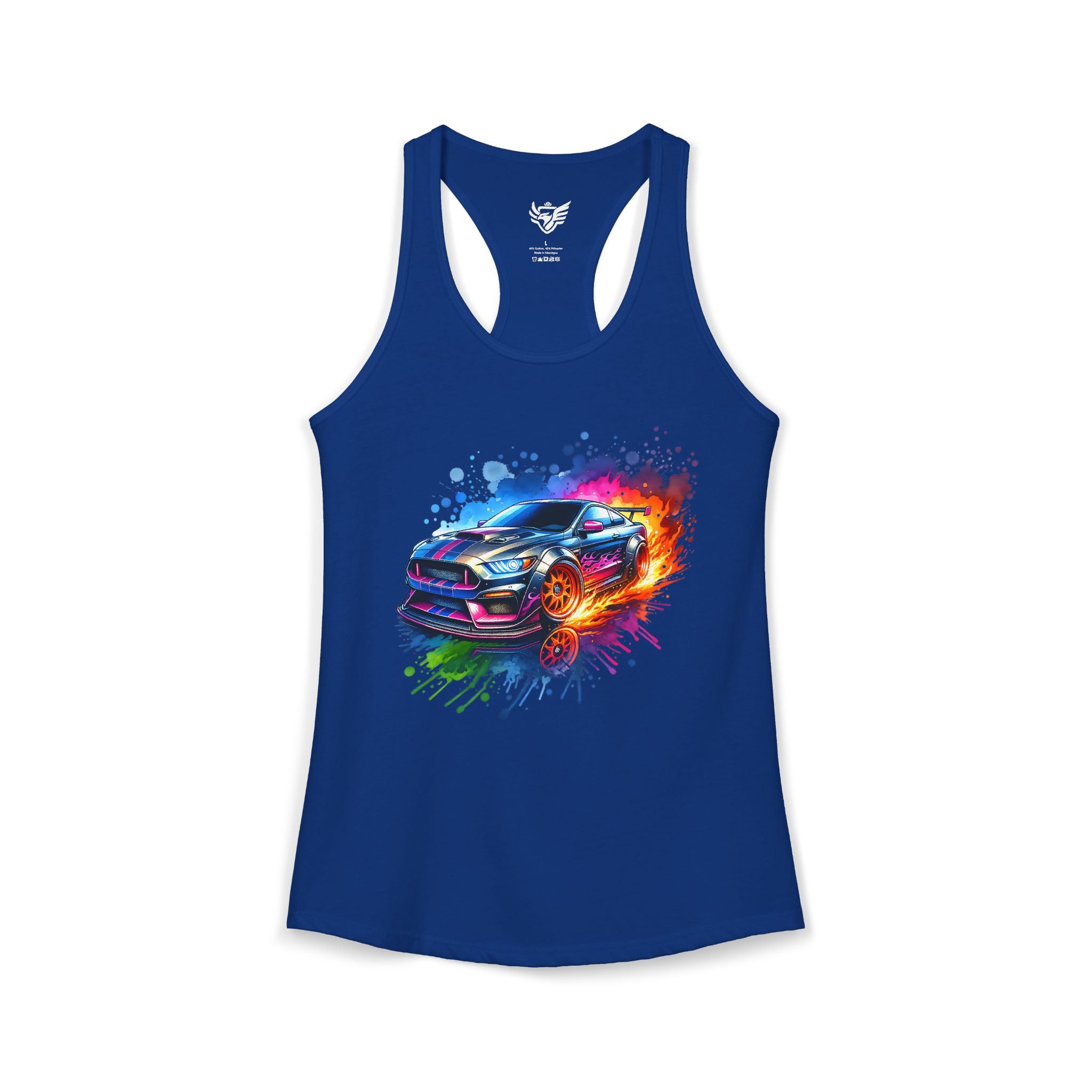 Colorblast Vroom Ideal Racerback Tank