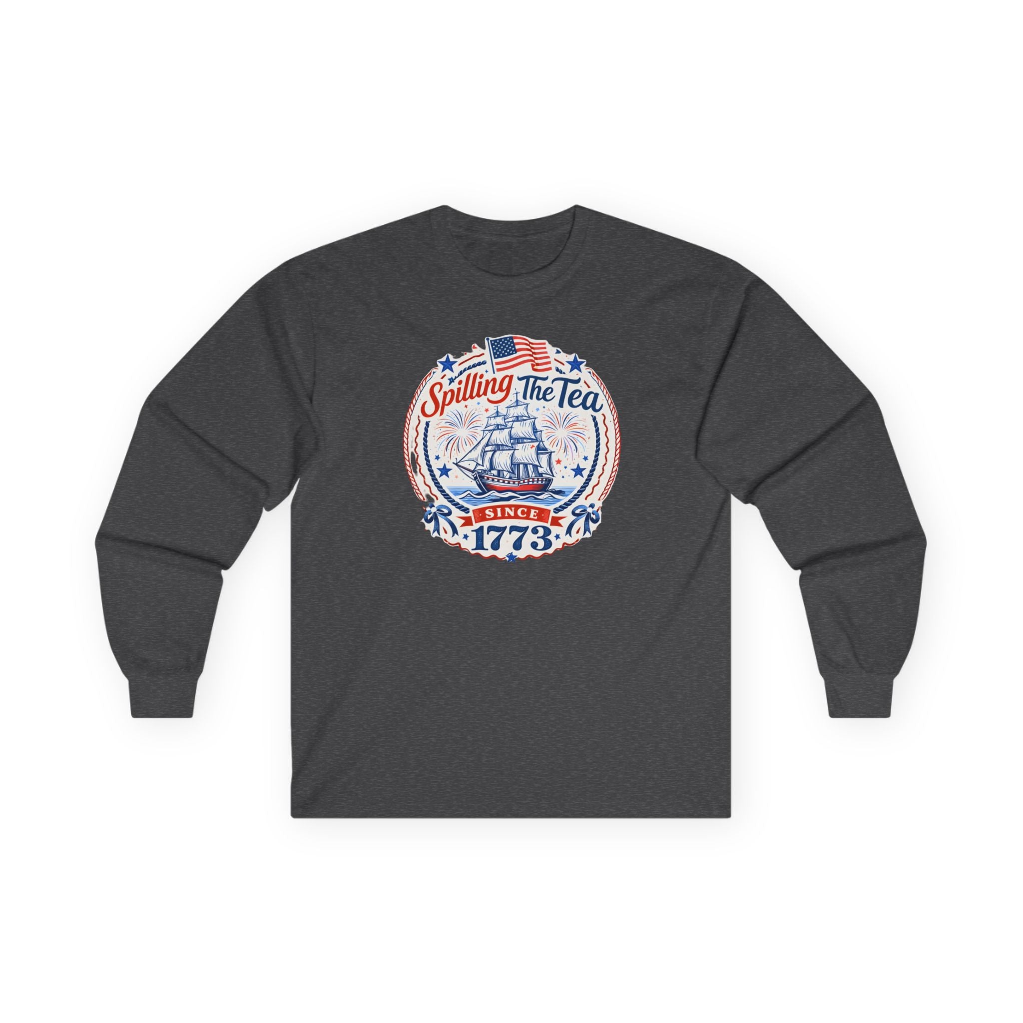 Spilling The Tea Cotton Long Sleeve Tee