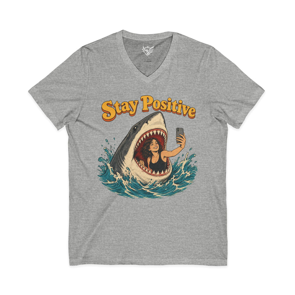 Stay Positive Jersey Short Sleeve V-Neck Tee