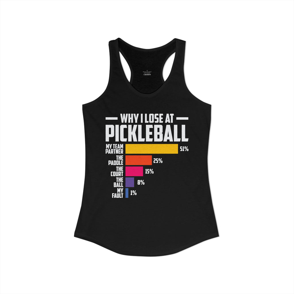 Why I Lose At Pickleball Ideal Racerback Tank