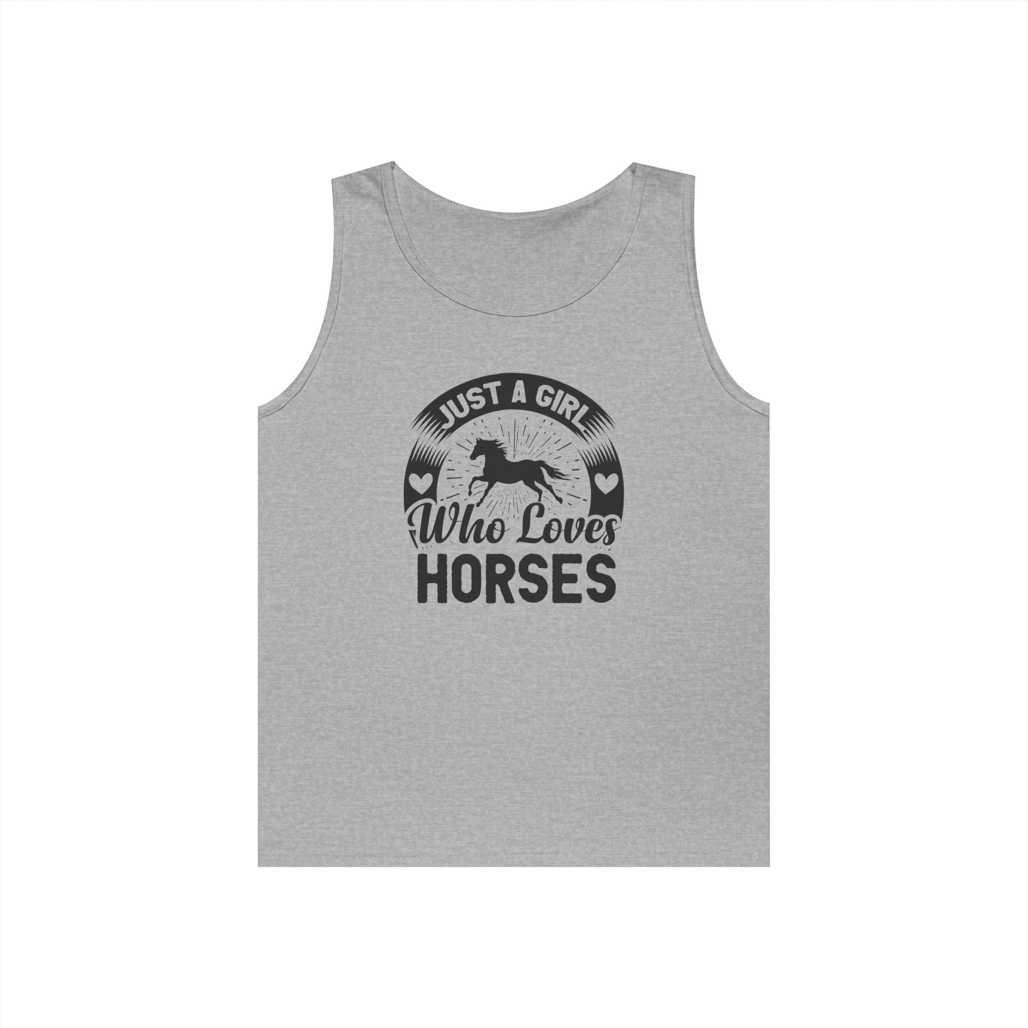 Just a Girl Who Loves Horses Heavy Cotton Tank Top