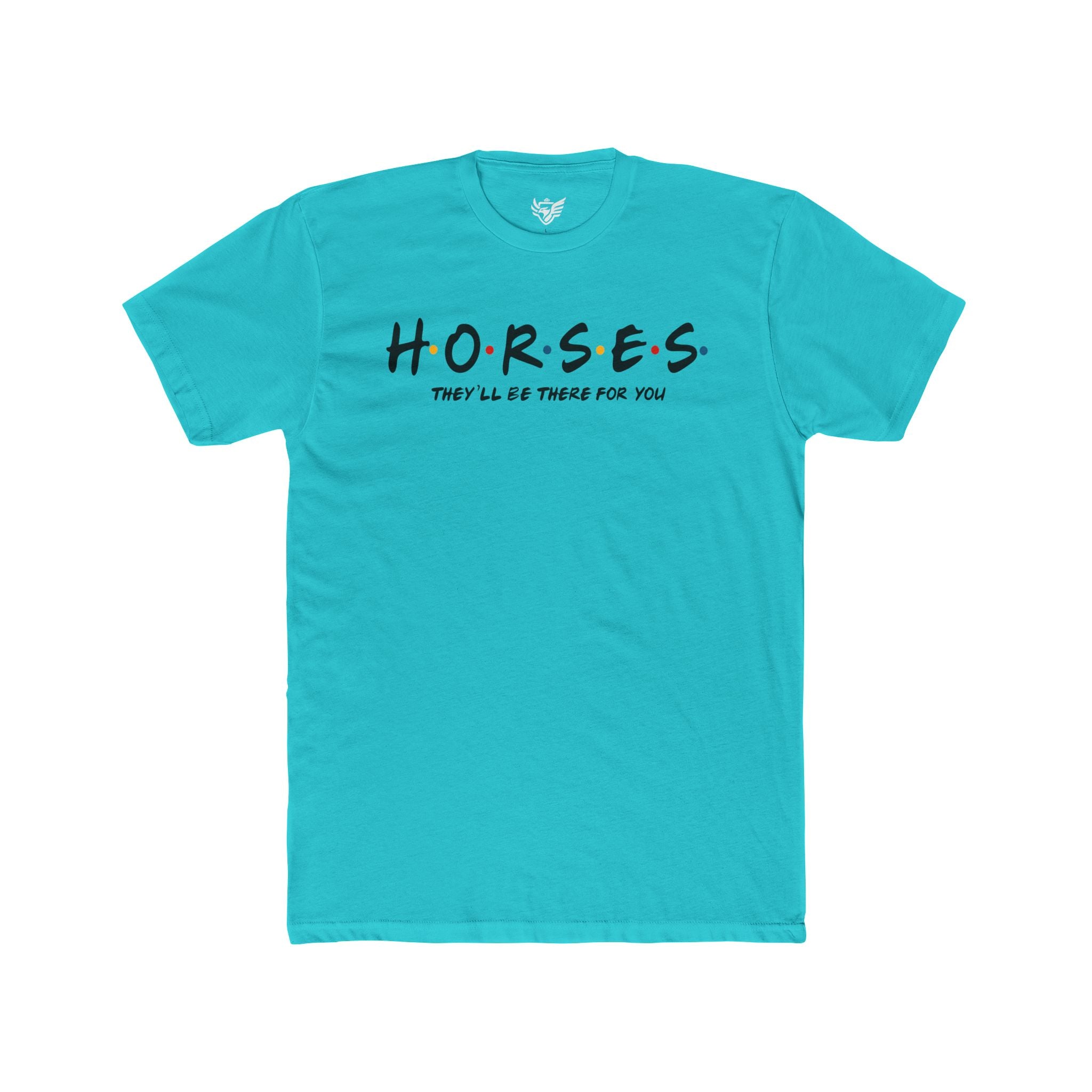 Horses, Friends Theme Cotton Crew Tee