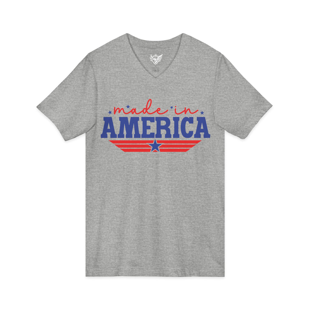 Made In America Jersey Short Sleeve V-Neck Tee