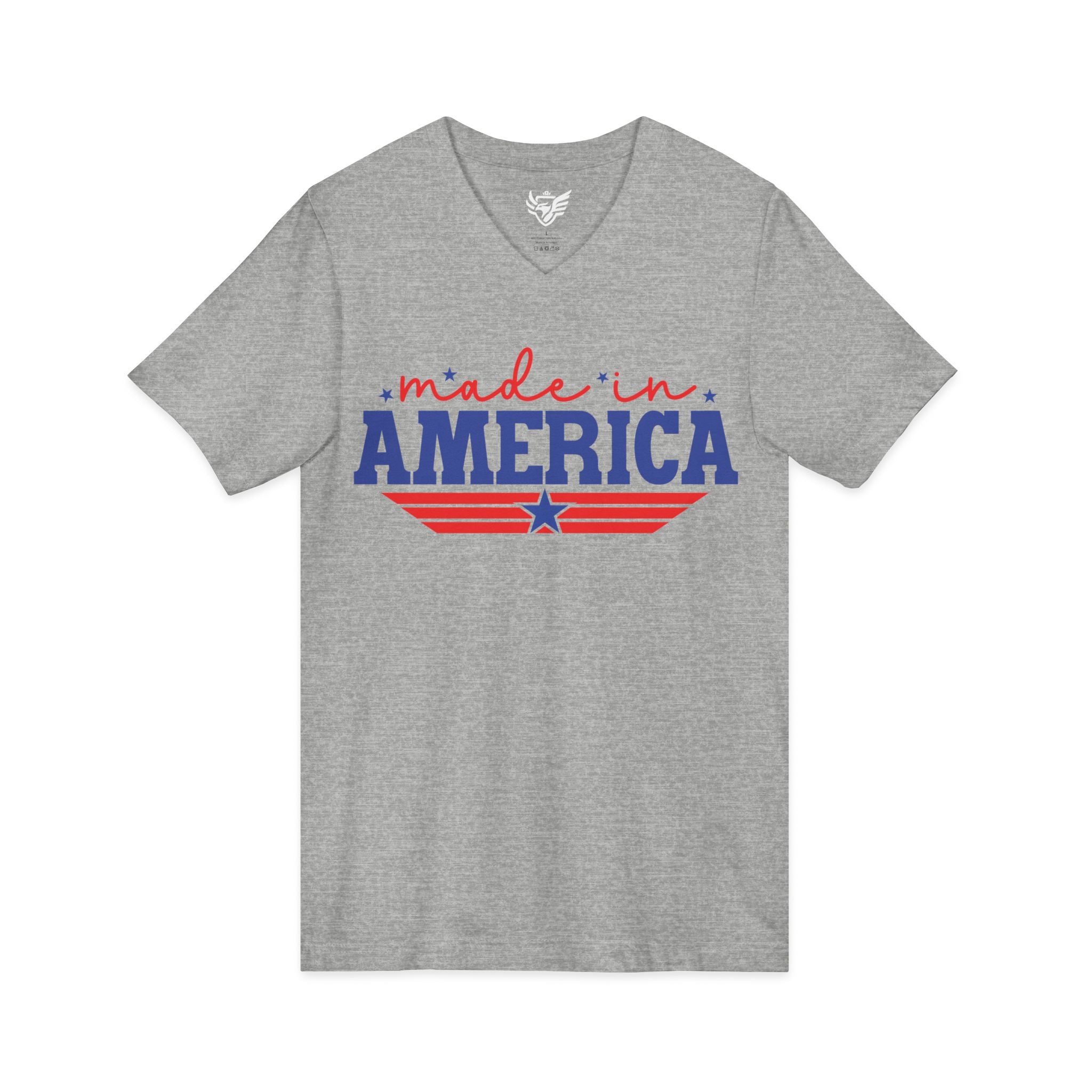 Made In America Jersey Short Sleeve V-Neck Tee