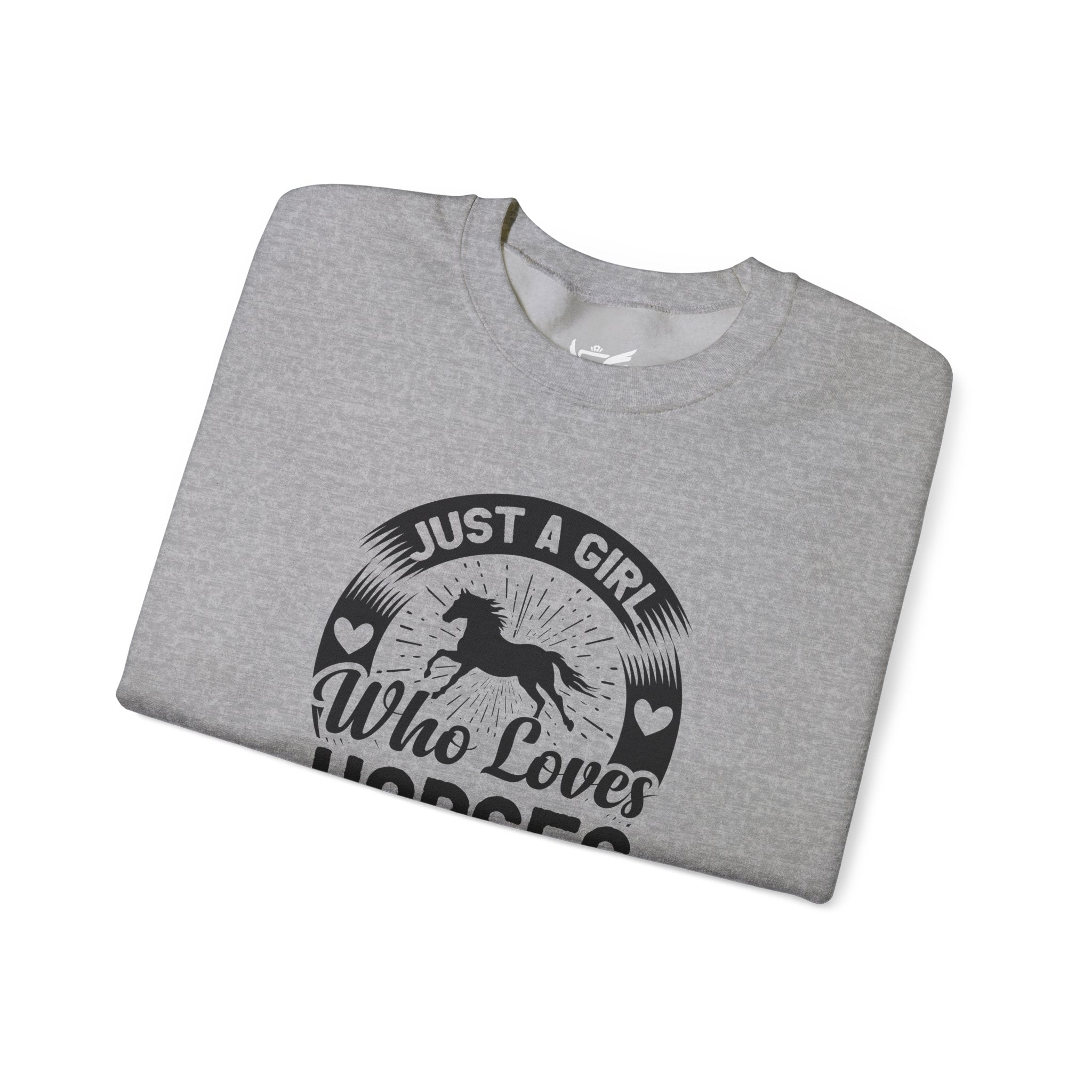 Just a Girl Who Loves Horses Heavy Blend™ Crewneck Sweatshirt
