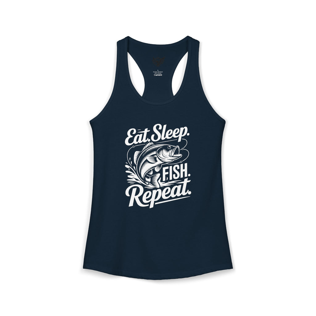 Eat Sleep Fish Repeat Ideal Racerback Tank