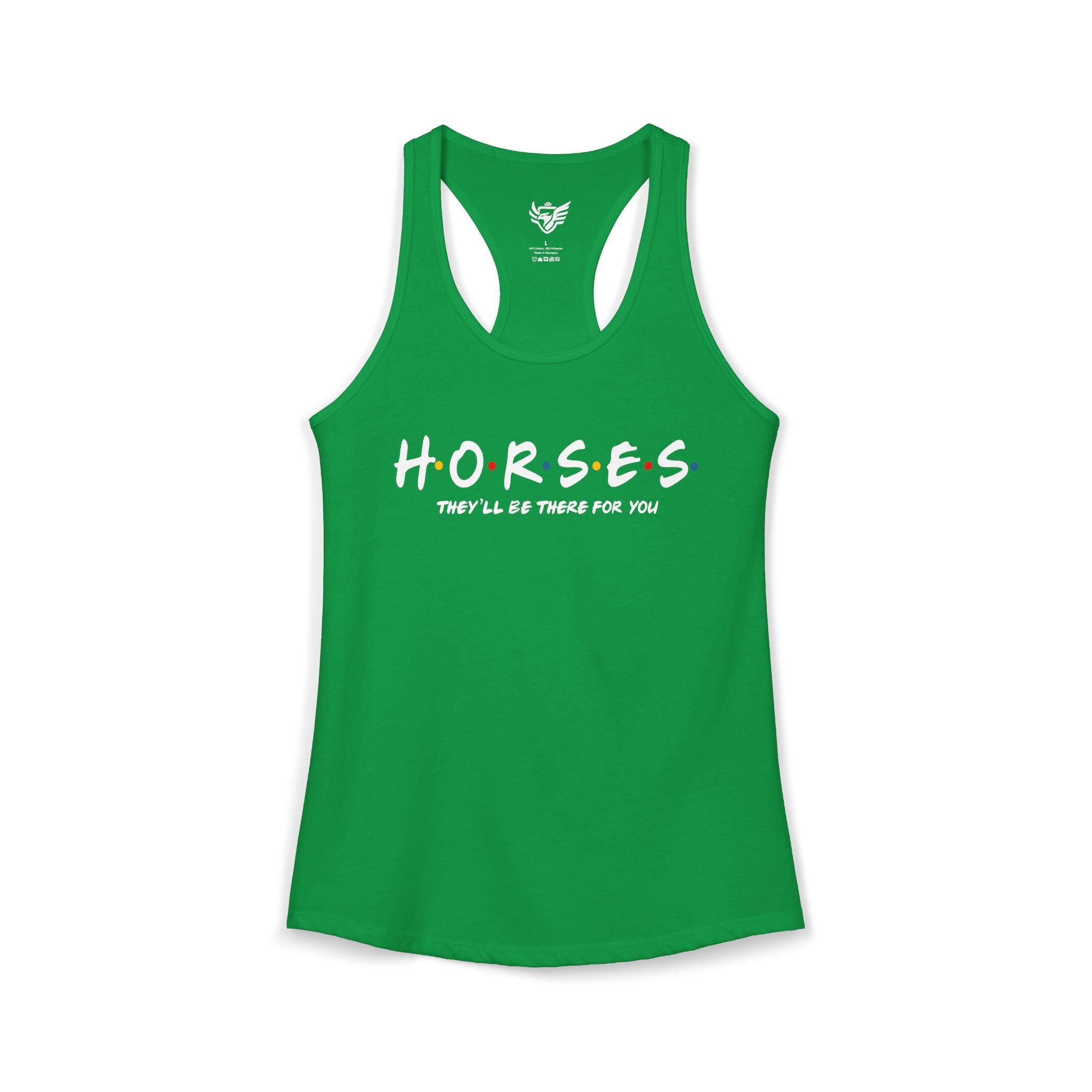 Horses, Friends Theme Ideal Racerback Tank