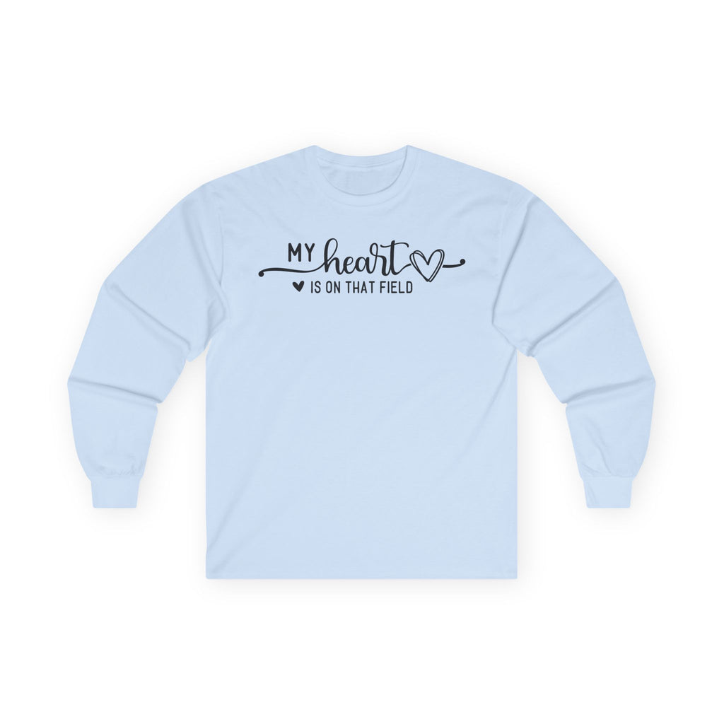 My Heart is on that Field Cotton Long Sleeve Tee