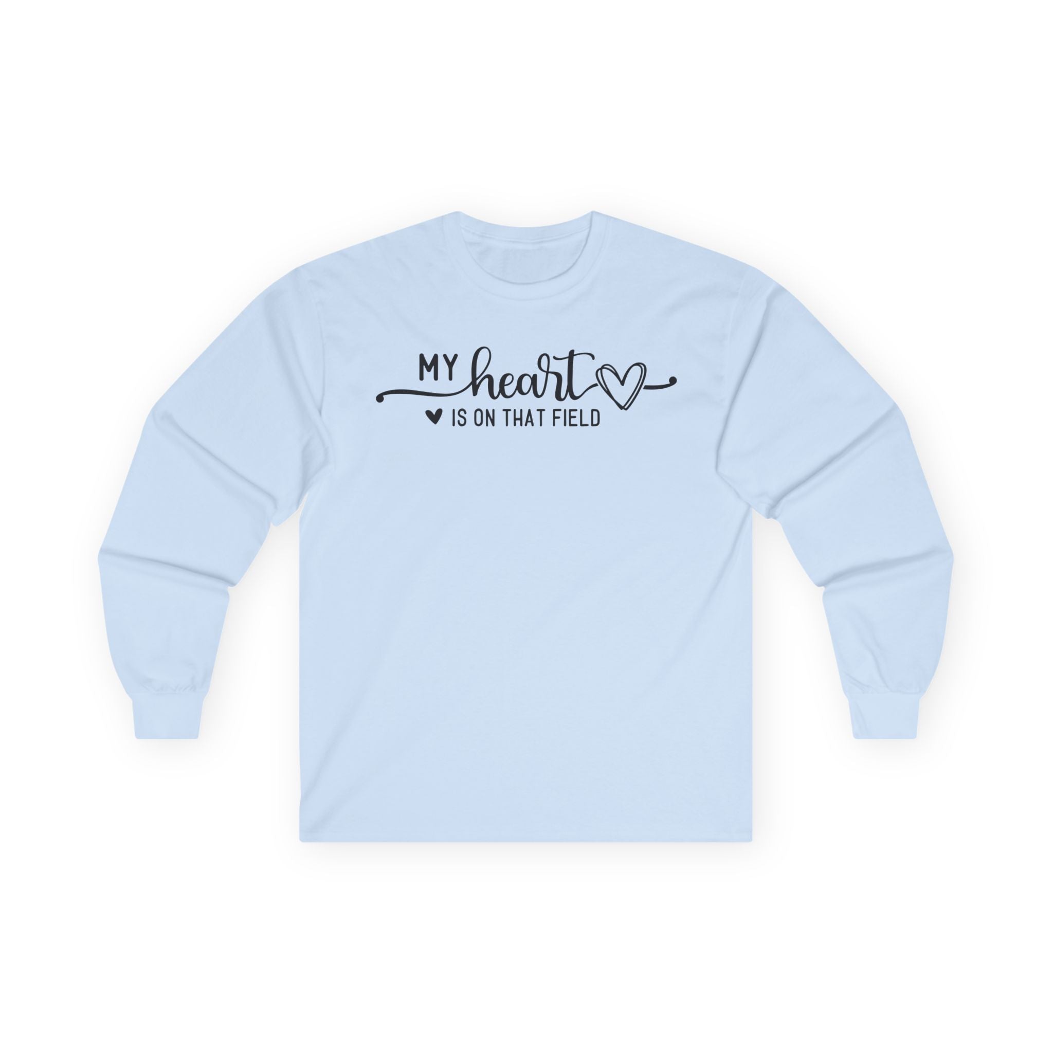 My Heart is on that Field Cotton Long Sleeve Tee