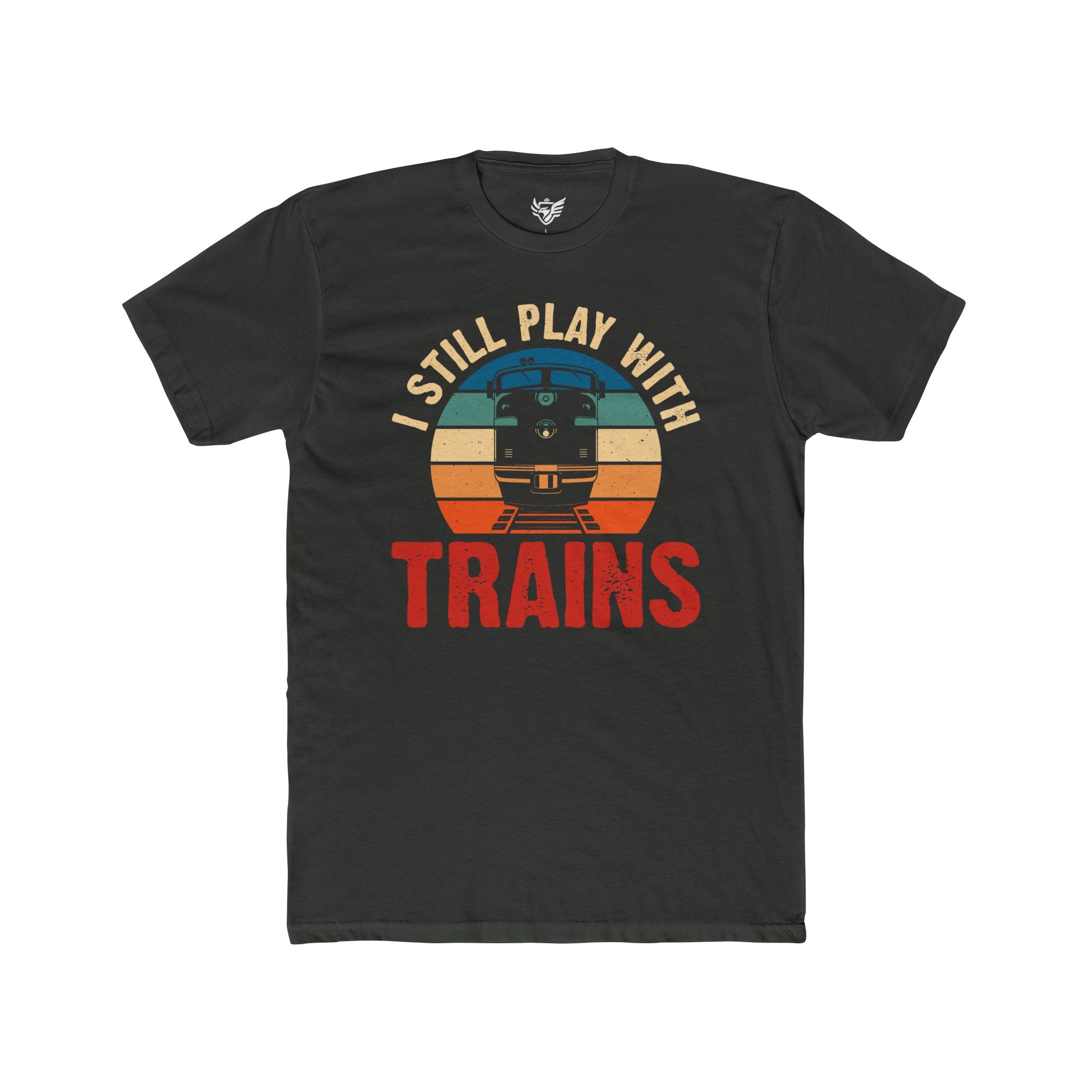 I Still Play With Trains Cotton Crew Tee
