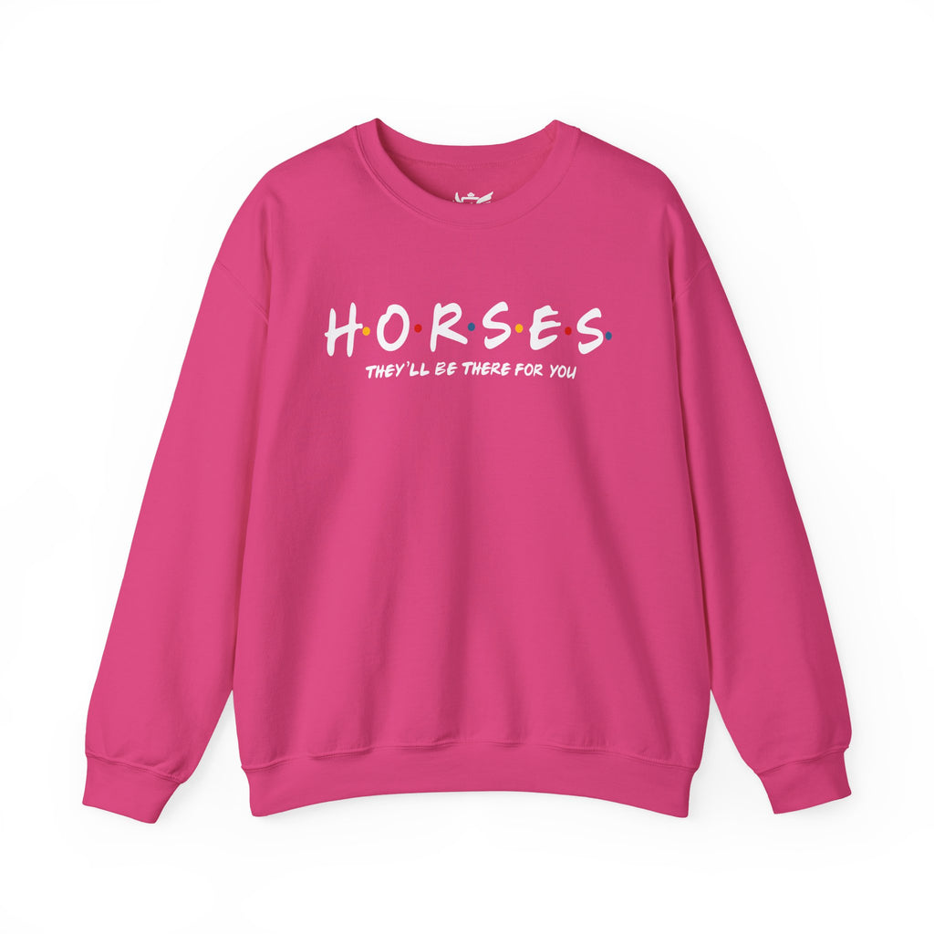 Horses, Friends Theme Heavy Blend™ Crewneck Sweatshirt