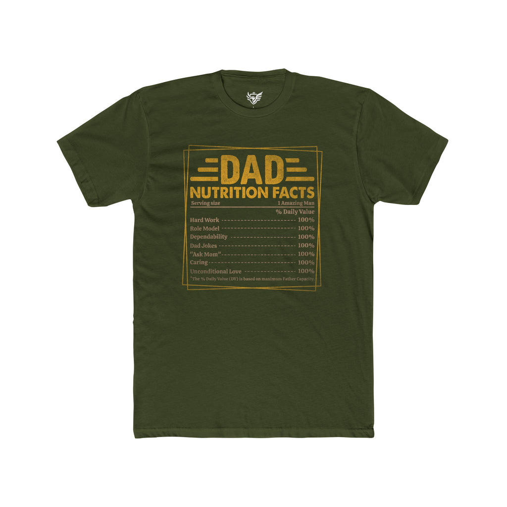 Dad Nutrition Facts Cotton Crew Tee