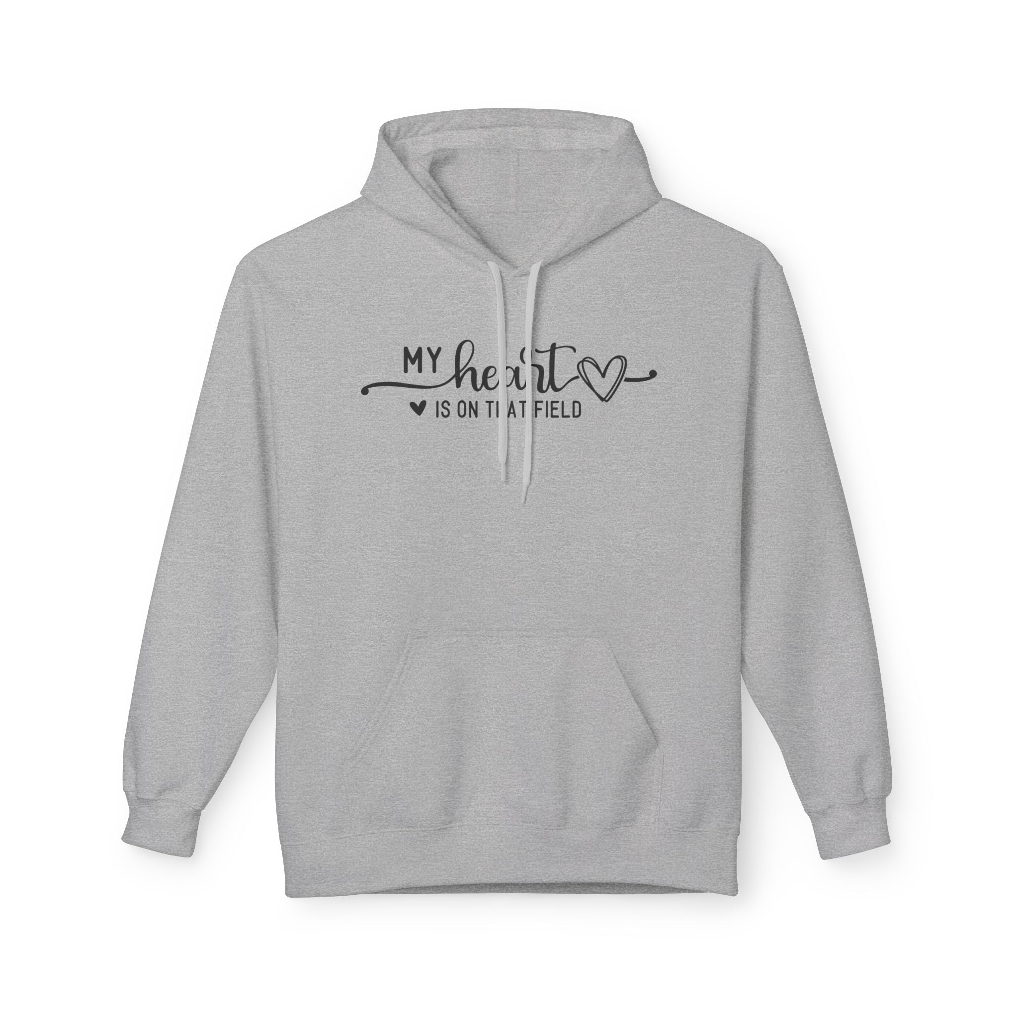 My Heart is on that Field Midweight Softstyle Fleece Hoodie