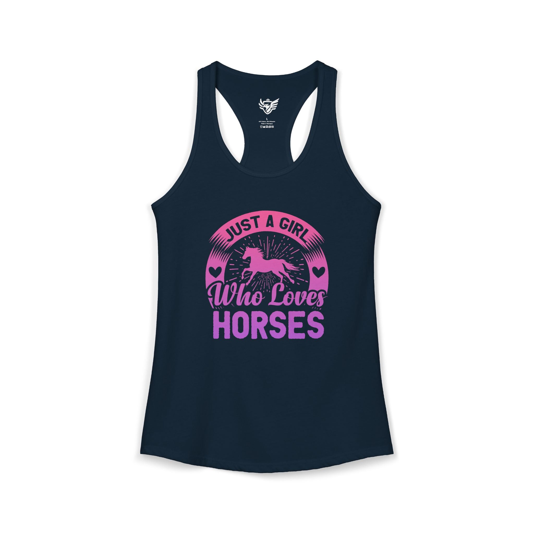 Just a Girl Who Loves Horses Ideal Racerback Tank
