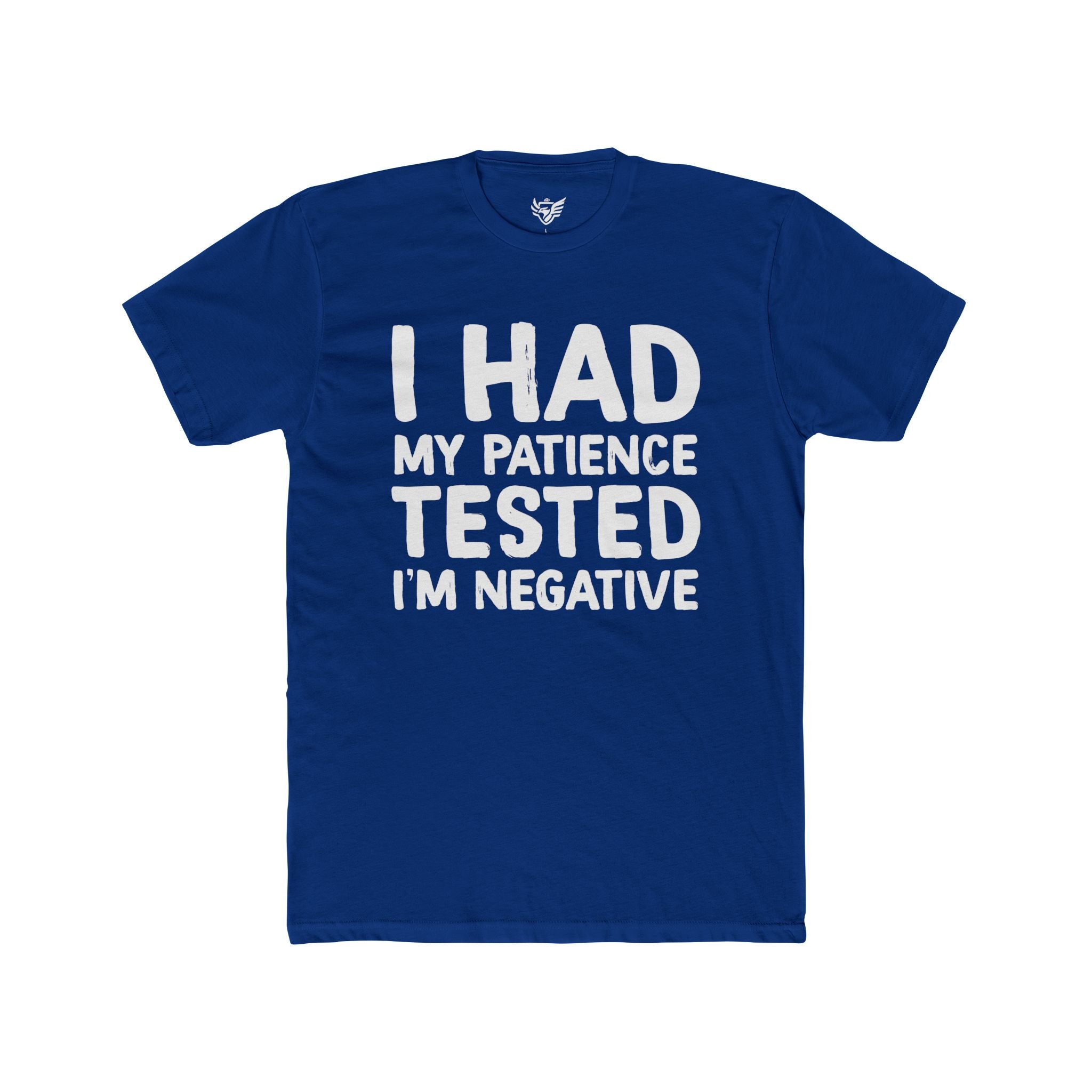 Negative For Patience Cotton Crew Tee