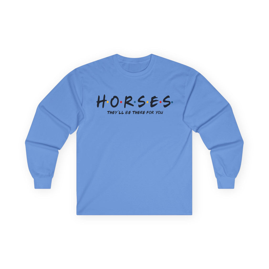 Horses, Friends Theme Cotton Long Sleeve Tee