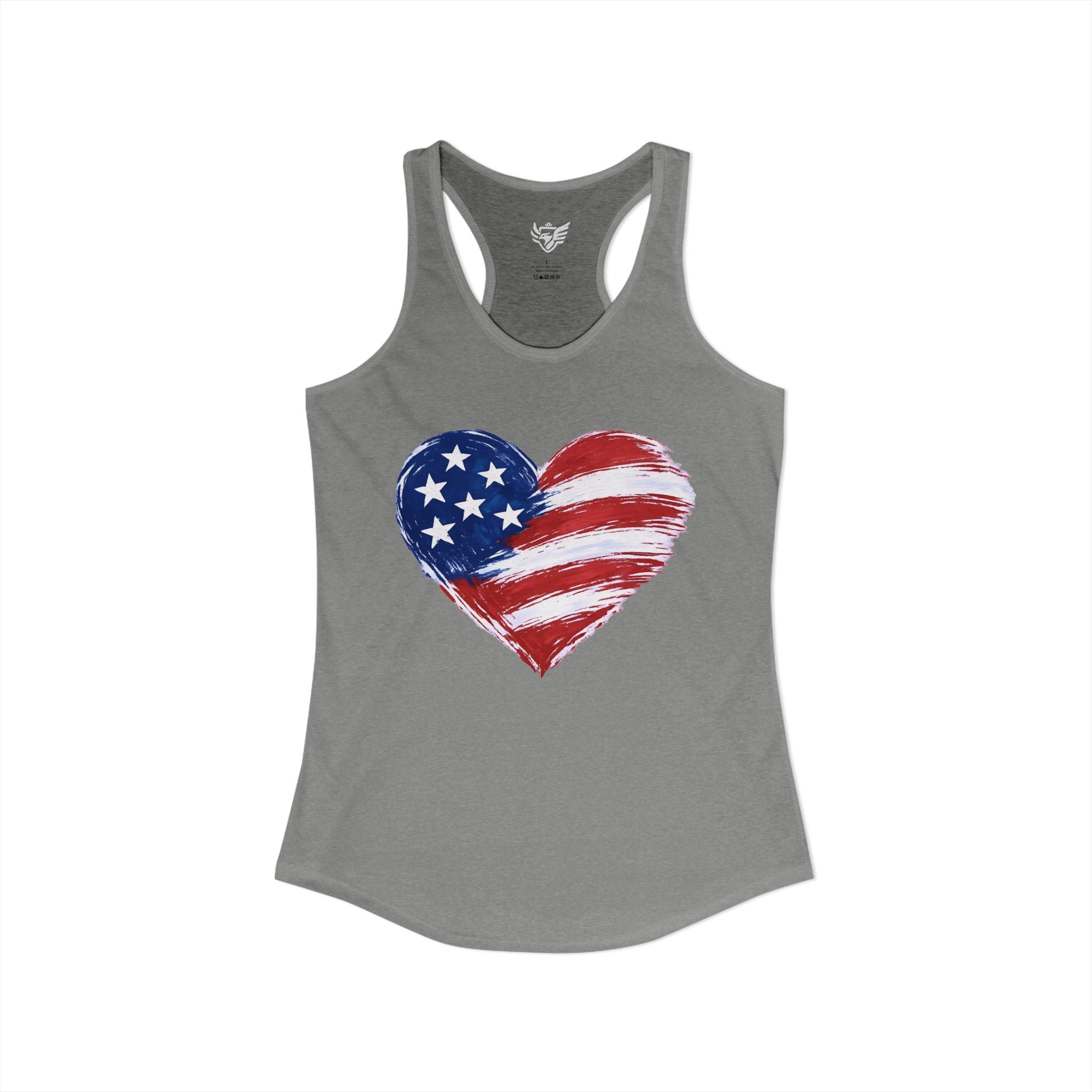 Heart Flag Ideal Racerback Tank
