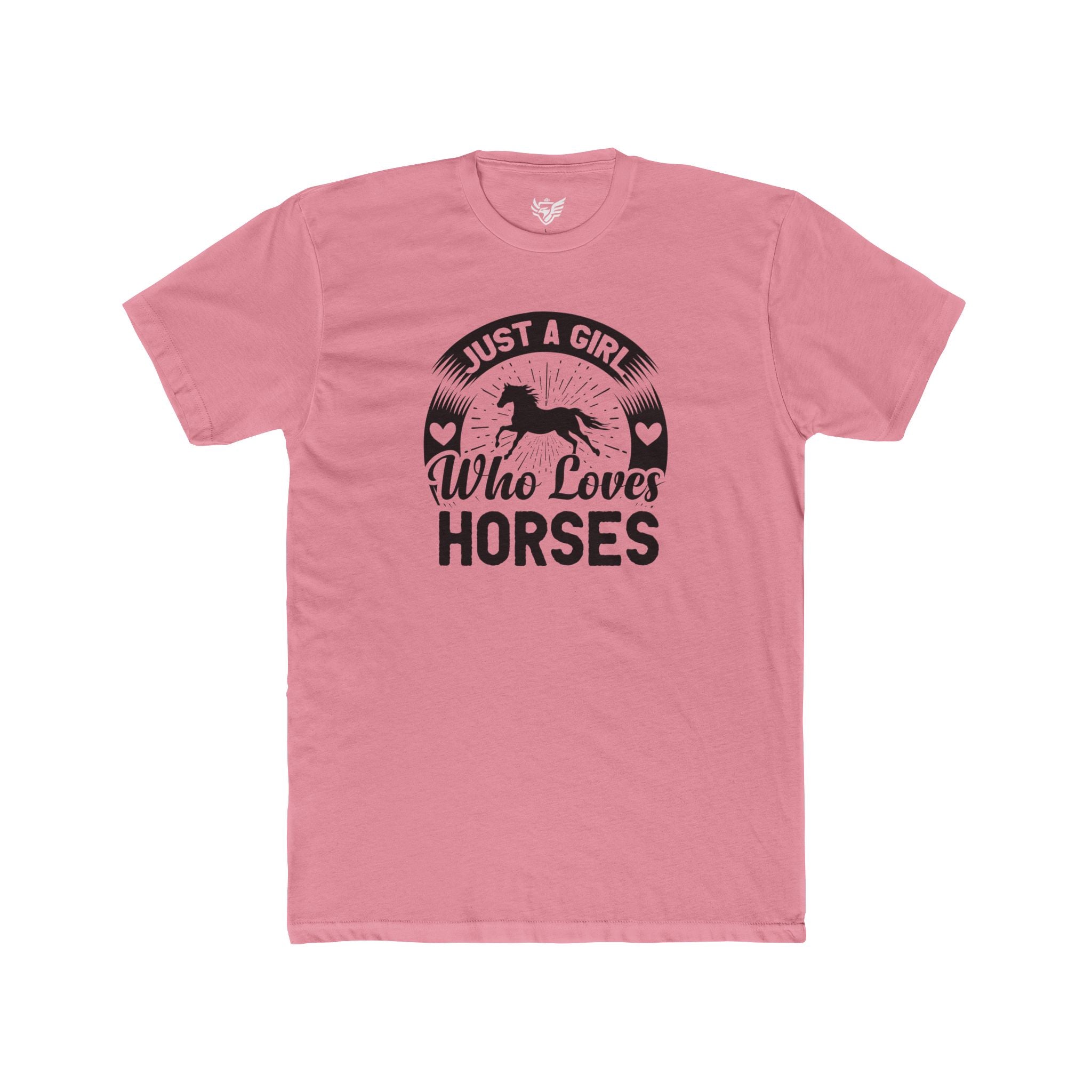 Just a Girl Who Loves Horses Cotton Crew Tee