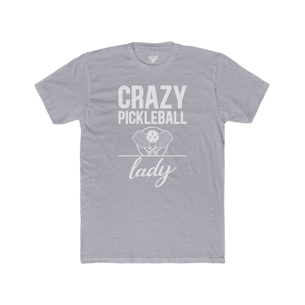 Crazy Pickleball Lady Cotton Crew Tee