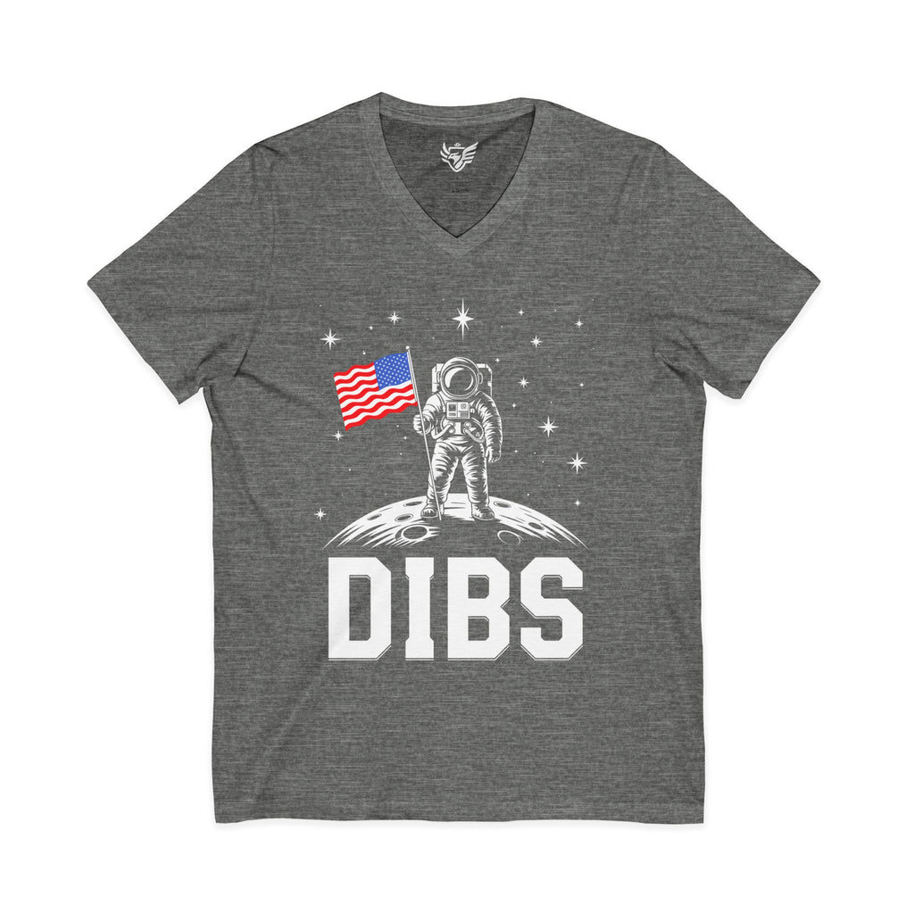 DIBS on the Moon Jersey Short Sleeve V-Neck Tee