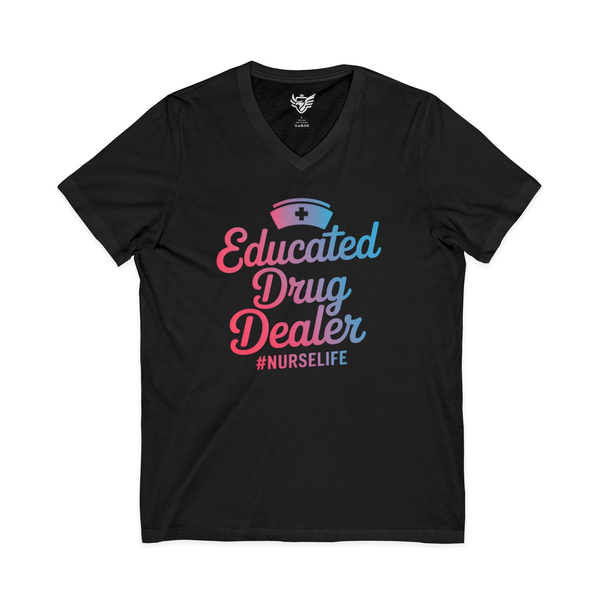 Educated Jersey Short Sleeve V-Neck Tee