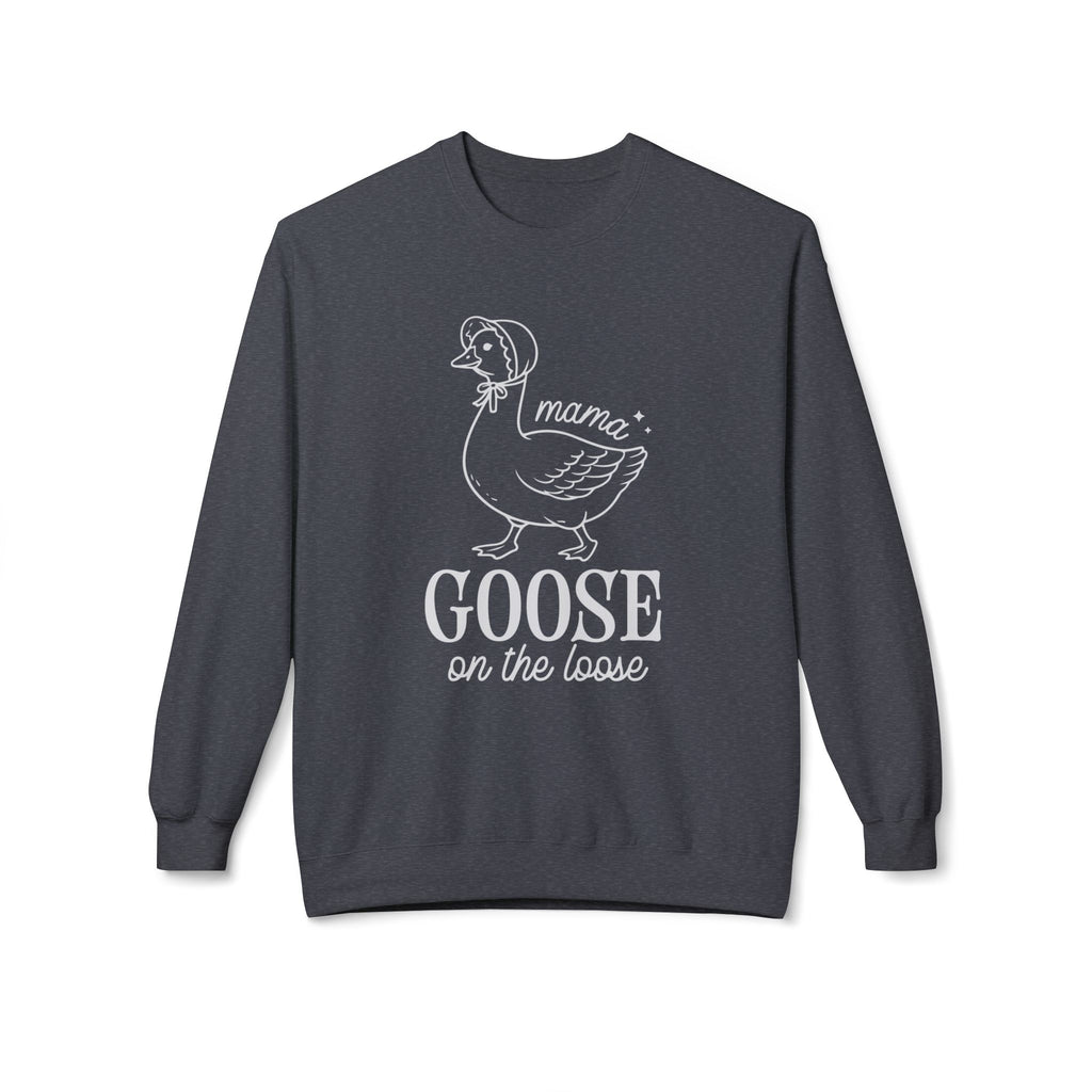 Mama Goose on the Loose Midweight Softstyle Fleece Crewneck Sweatshirt