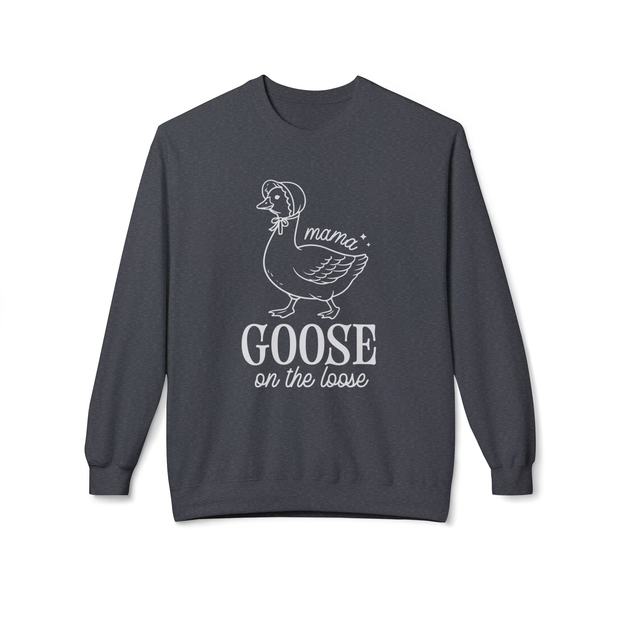 Mama Goose on the Loose Midweight Softstyle Fleece Crewneck Sweatshirt