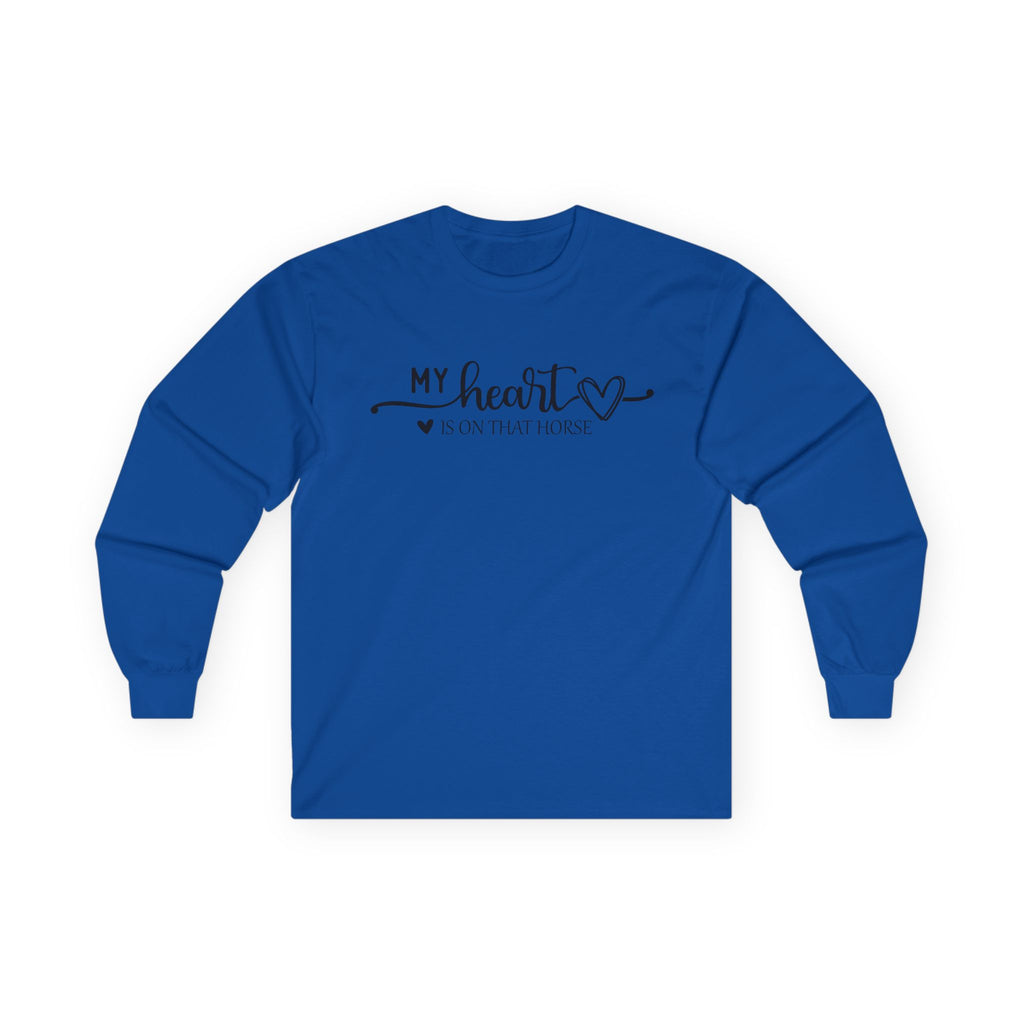 Heart on Horse Cotton Long Sleeve Tee