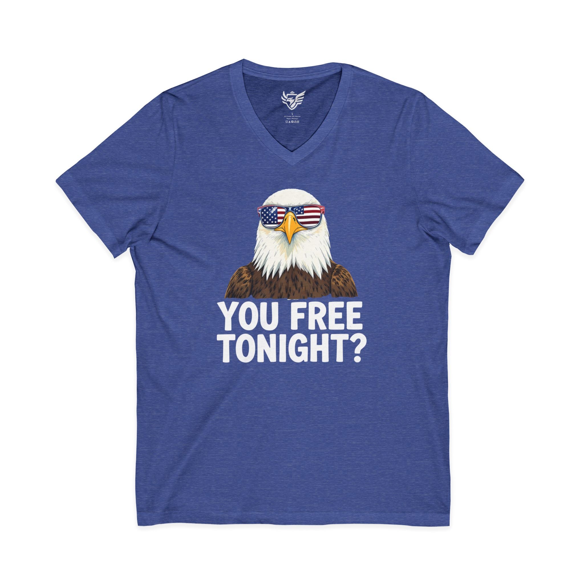 You Free Tonight? Jersey Short Sleeve V-Neck Tee