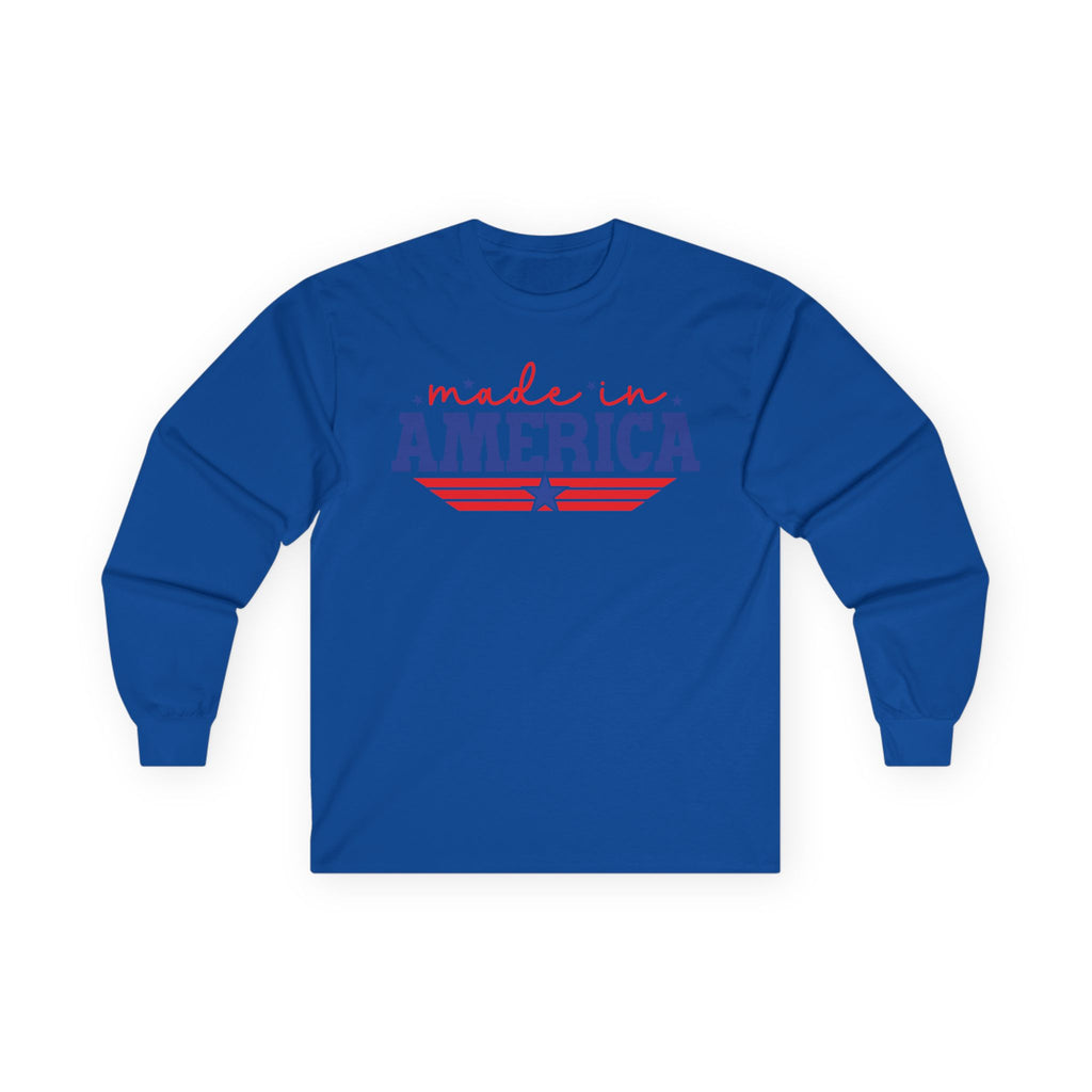 Made In America Cotton Long Sleeve Tee