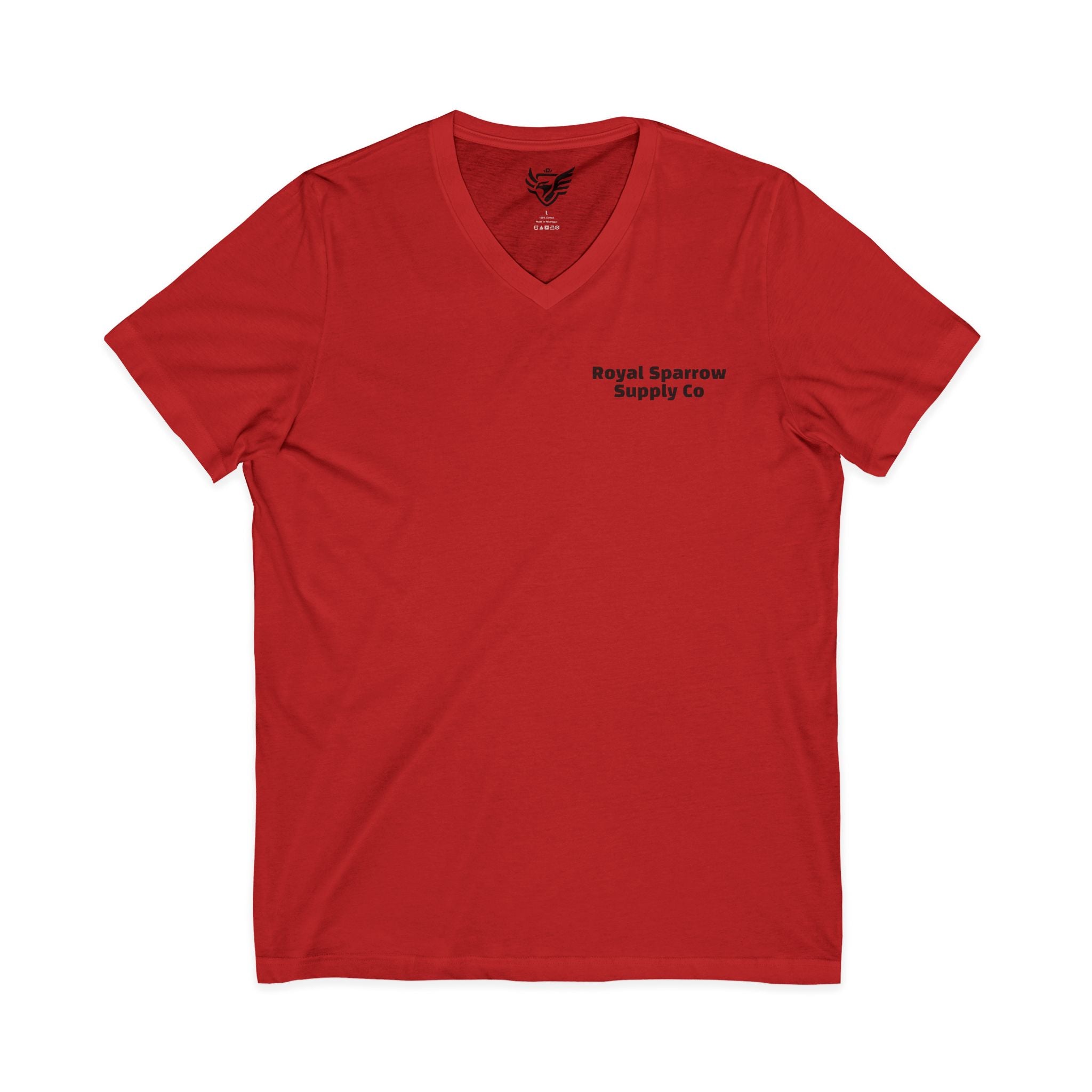 Royal Sparrow Jersey Short Sleeve V-Neck Tee