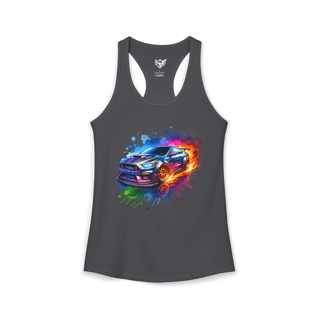 Colorblast Vroom Ideal Racerback Tank