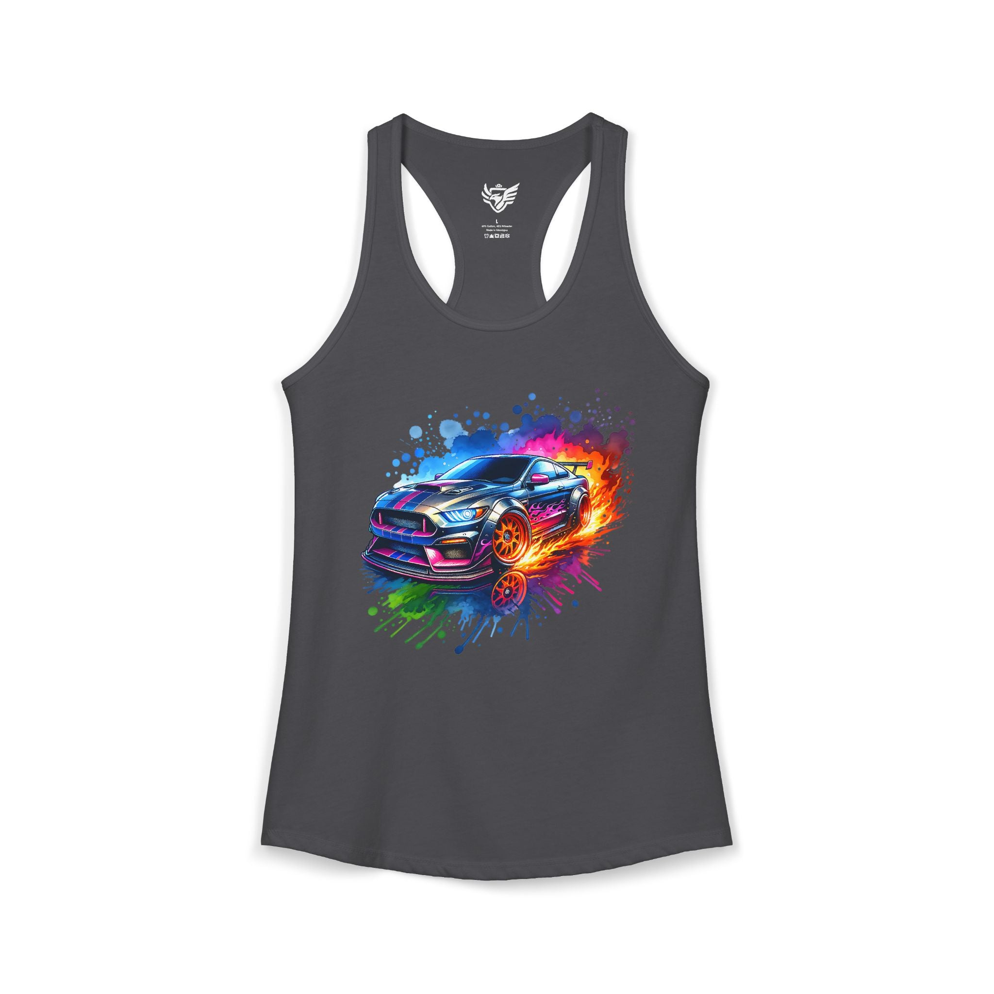 Colorblast Vroom Ideal Racerback Tank
