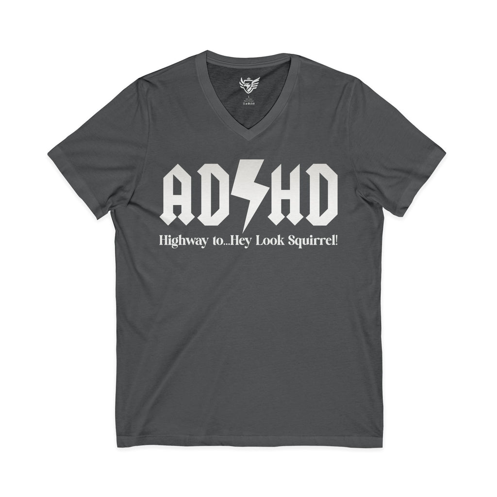 ADHD Highway to... Jersey Short Sleeve V-Neck Tee