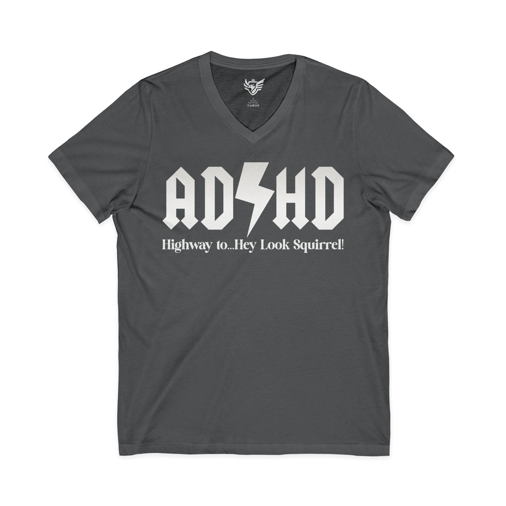 ADHD Highway to... Jersey Short Sleeve V-Neck Tee