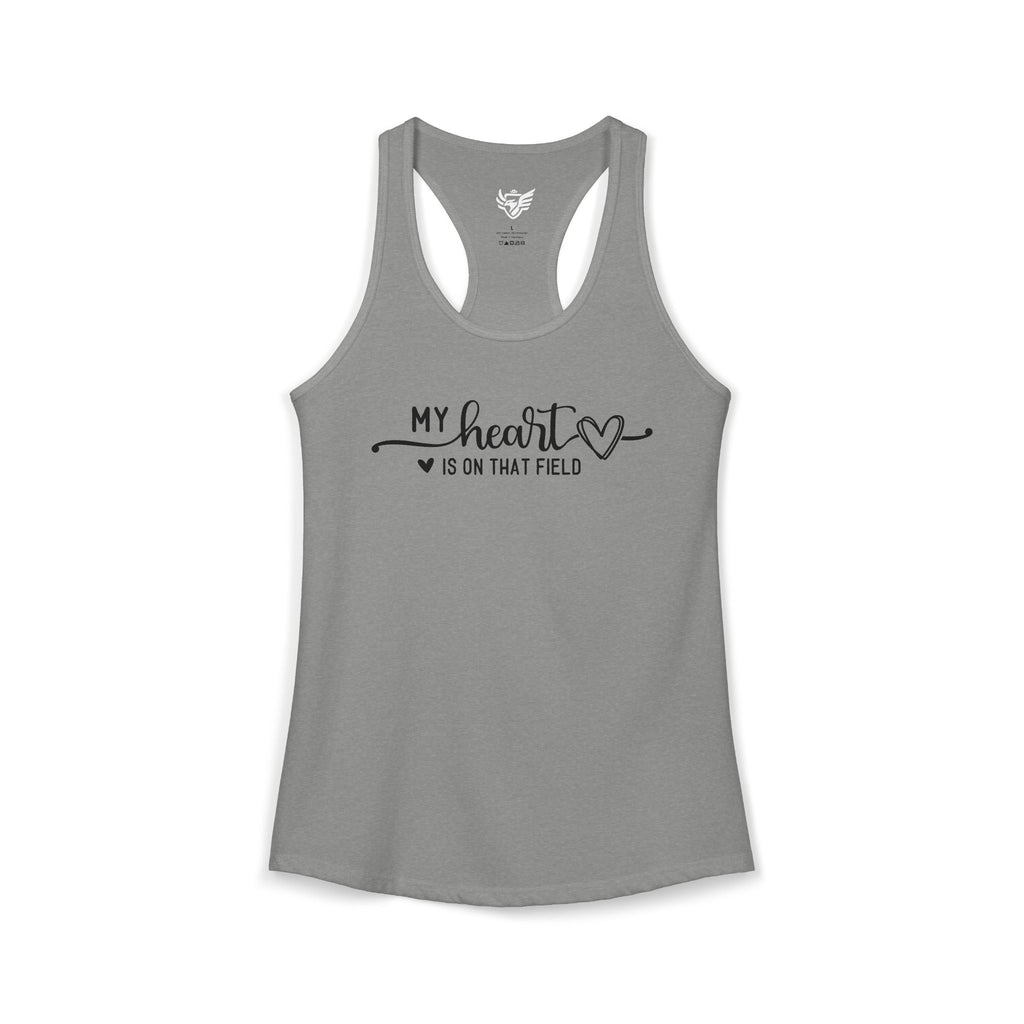 My Heart is on that Field Ideal Racerback Tank