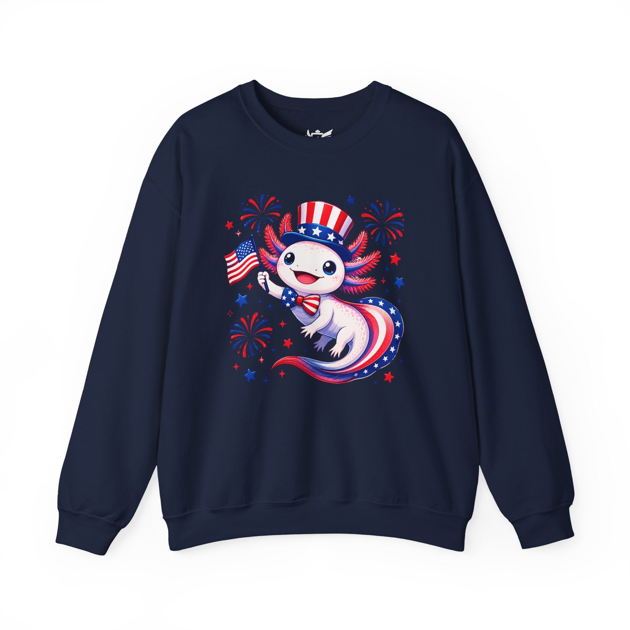 Patriotic Axolotl Heavy Blend™ Crewneck Sweatshirt
