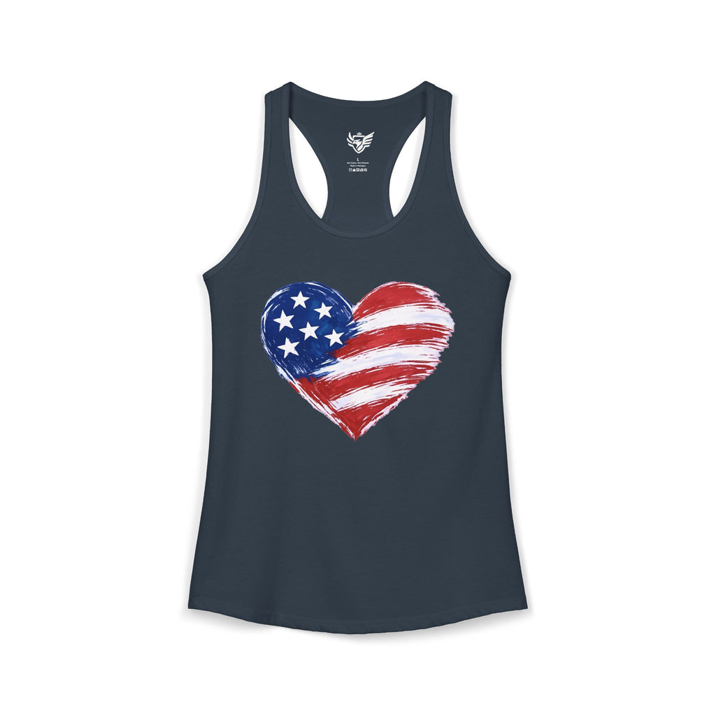 Heart Flag Ideal Racerback Tank