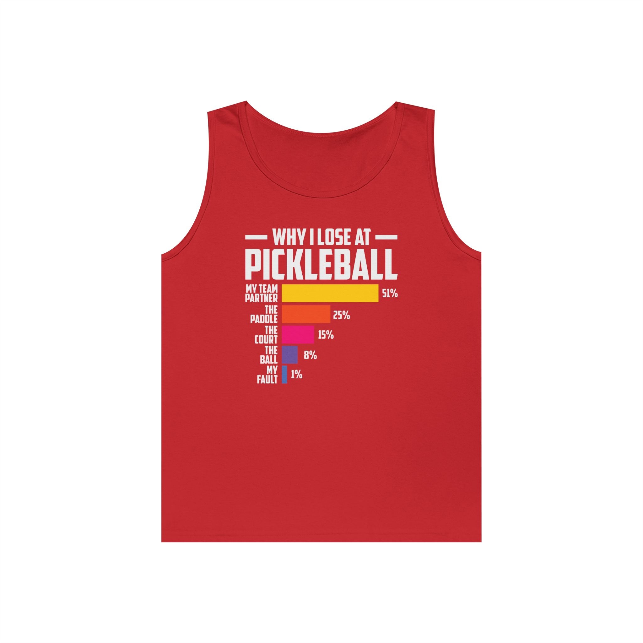 Why I Lose At Pickleball Heavy Cotton Tank Top