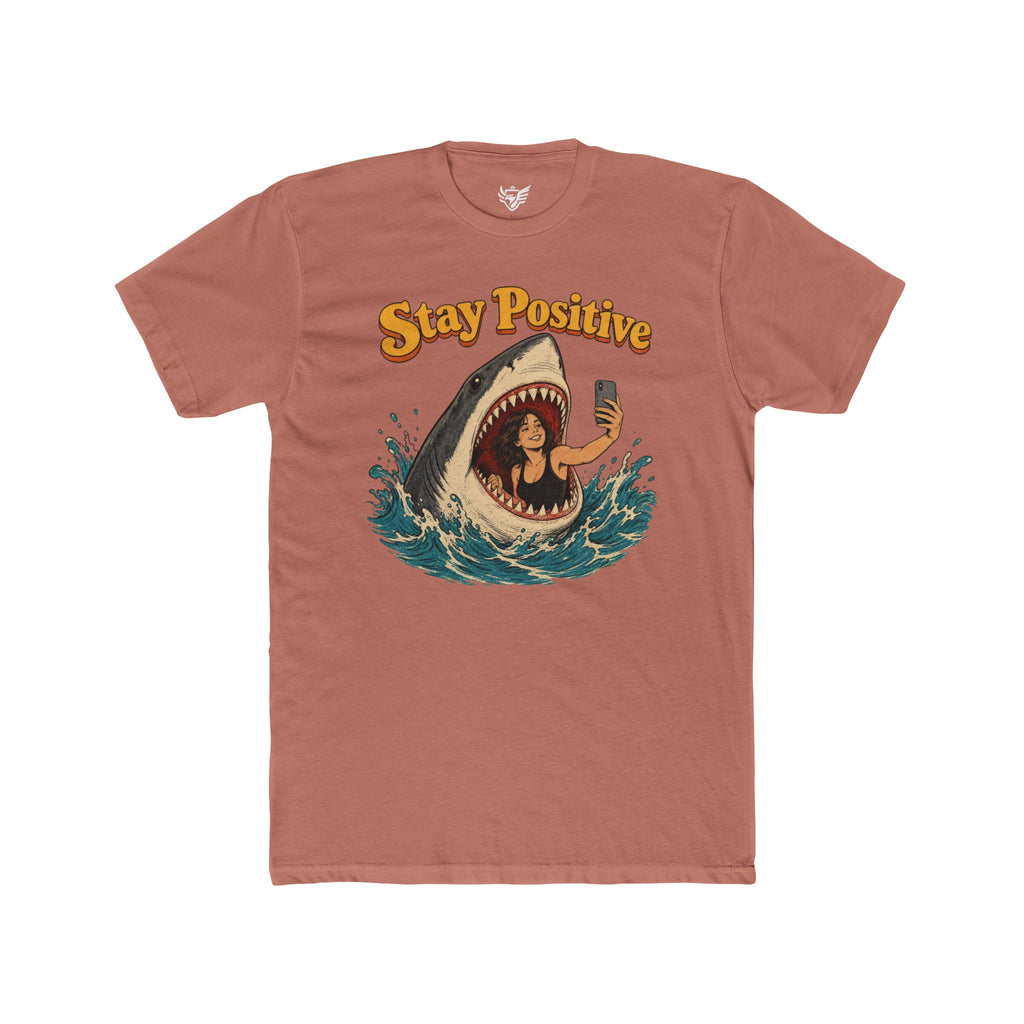 Stay Positive Cotton Crew Tee