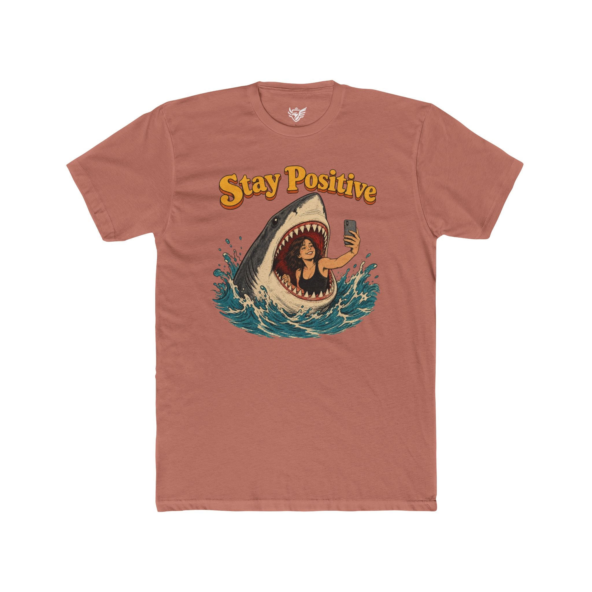 Stay Positive Cotton Crew Tee